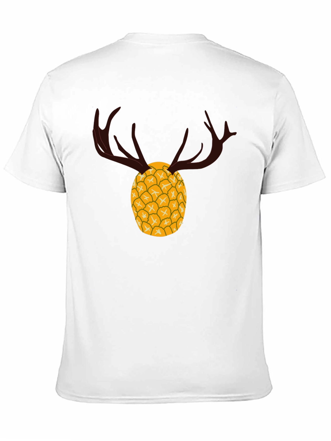 Black Pineapple Deer Graphic Tee - Unique Black T-Shirt view 11