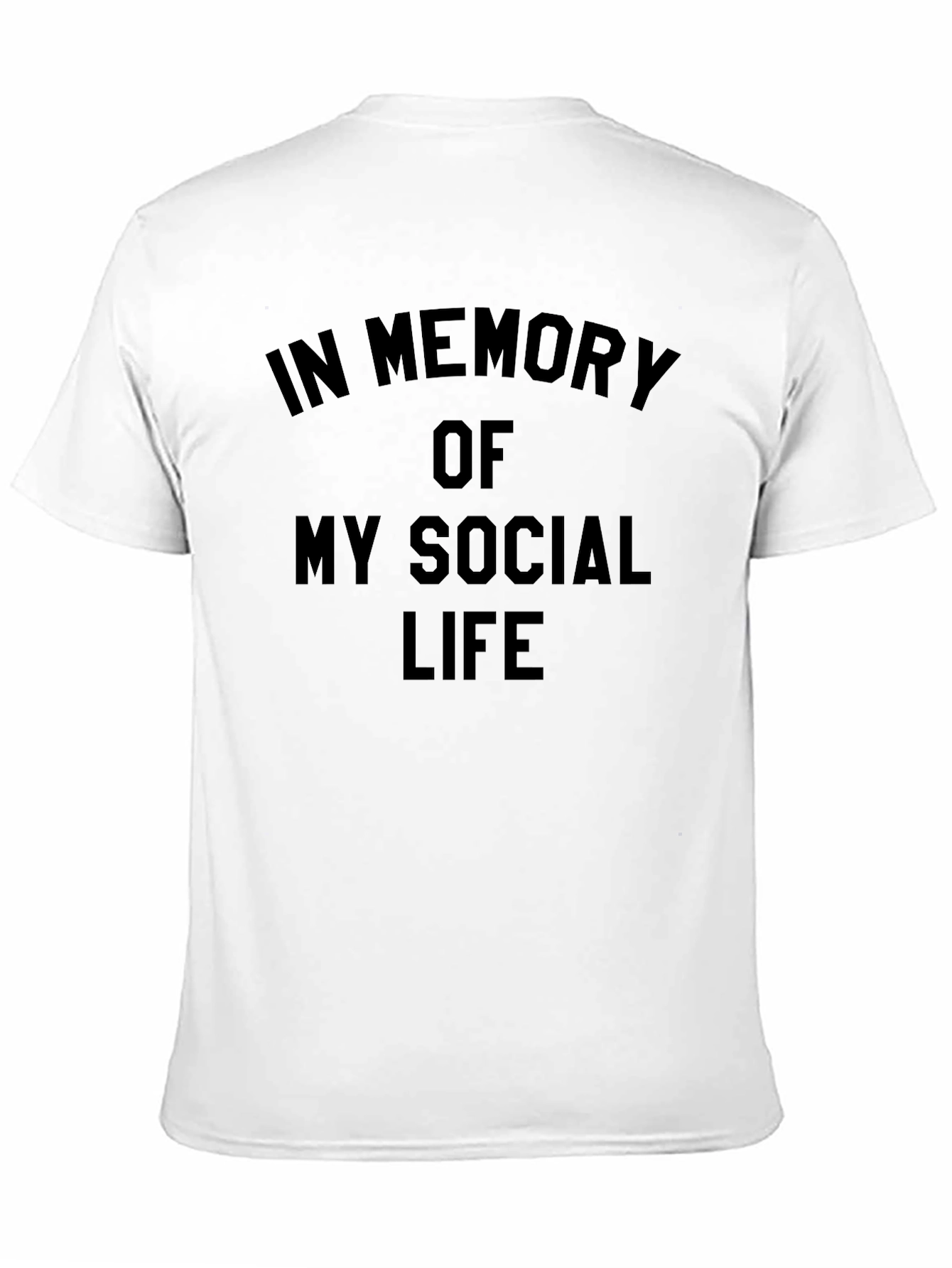 Black "In Memory of My Social Life" Graphic T-Shirt view 11