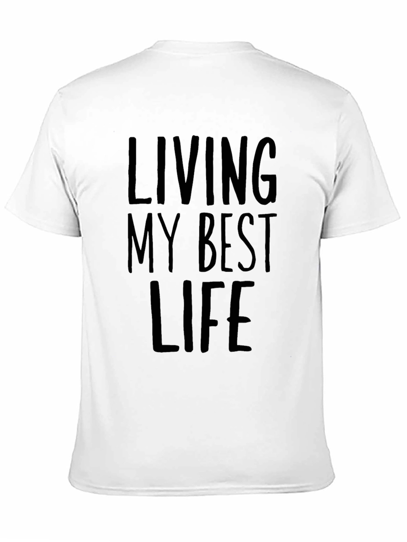 Black Living My Best Life Tee - Black Crew Neck T-Shirt view 11