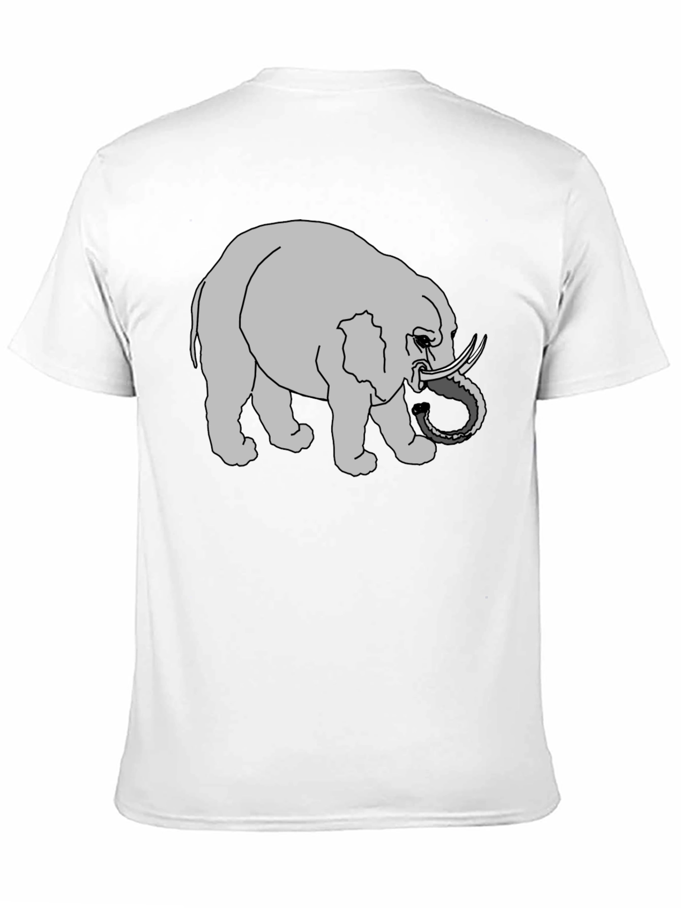 Black Elephant Graphic Print Black T-Shirt view 11