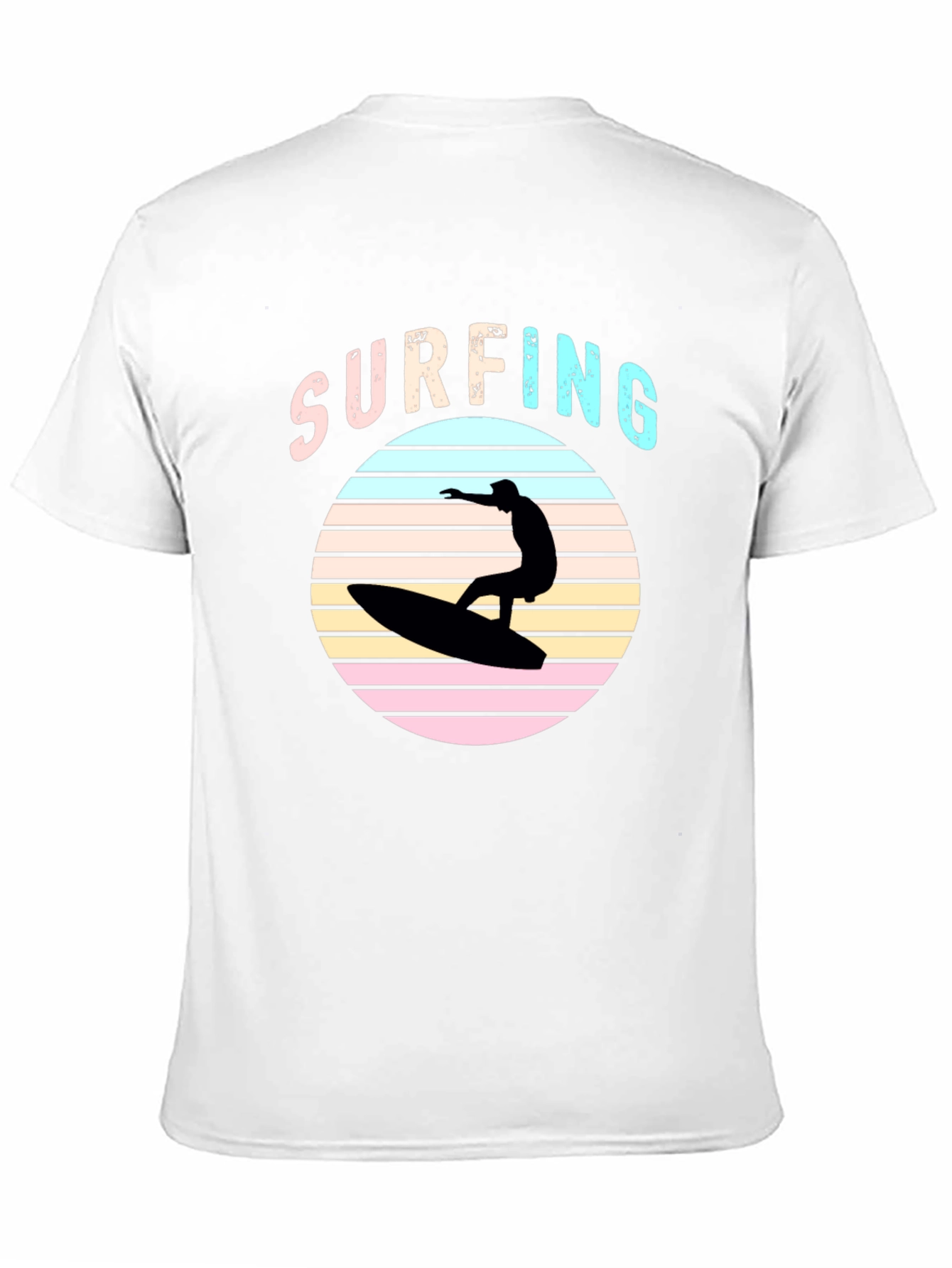 Black Retro Surfing T-Shirt - Black view 11