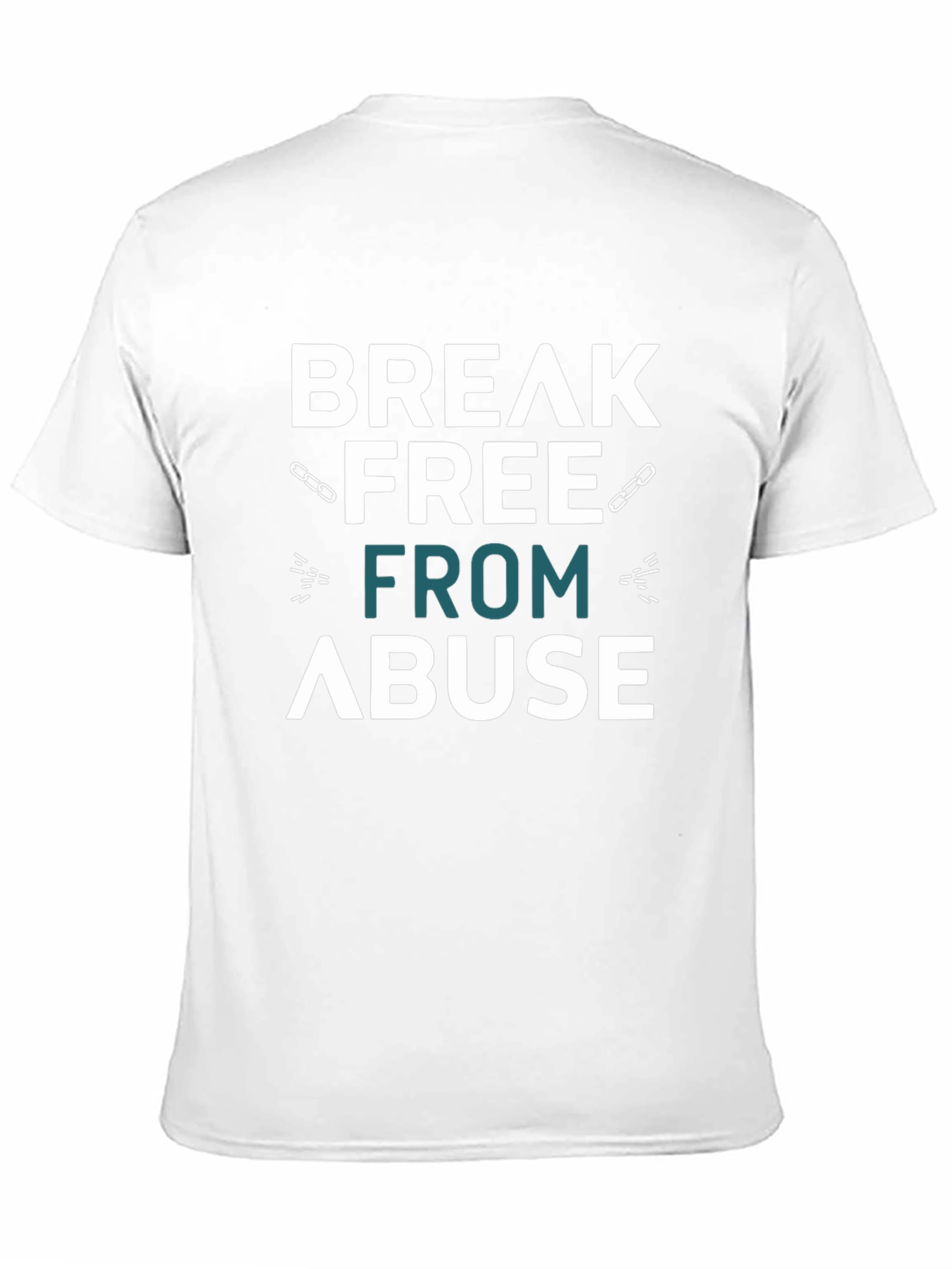 Black Break Free From Abuse Graphic T-Shirt view 11