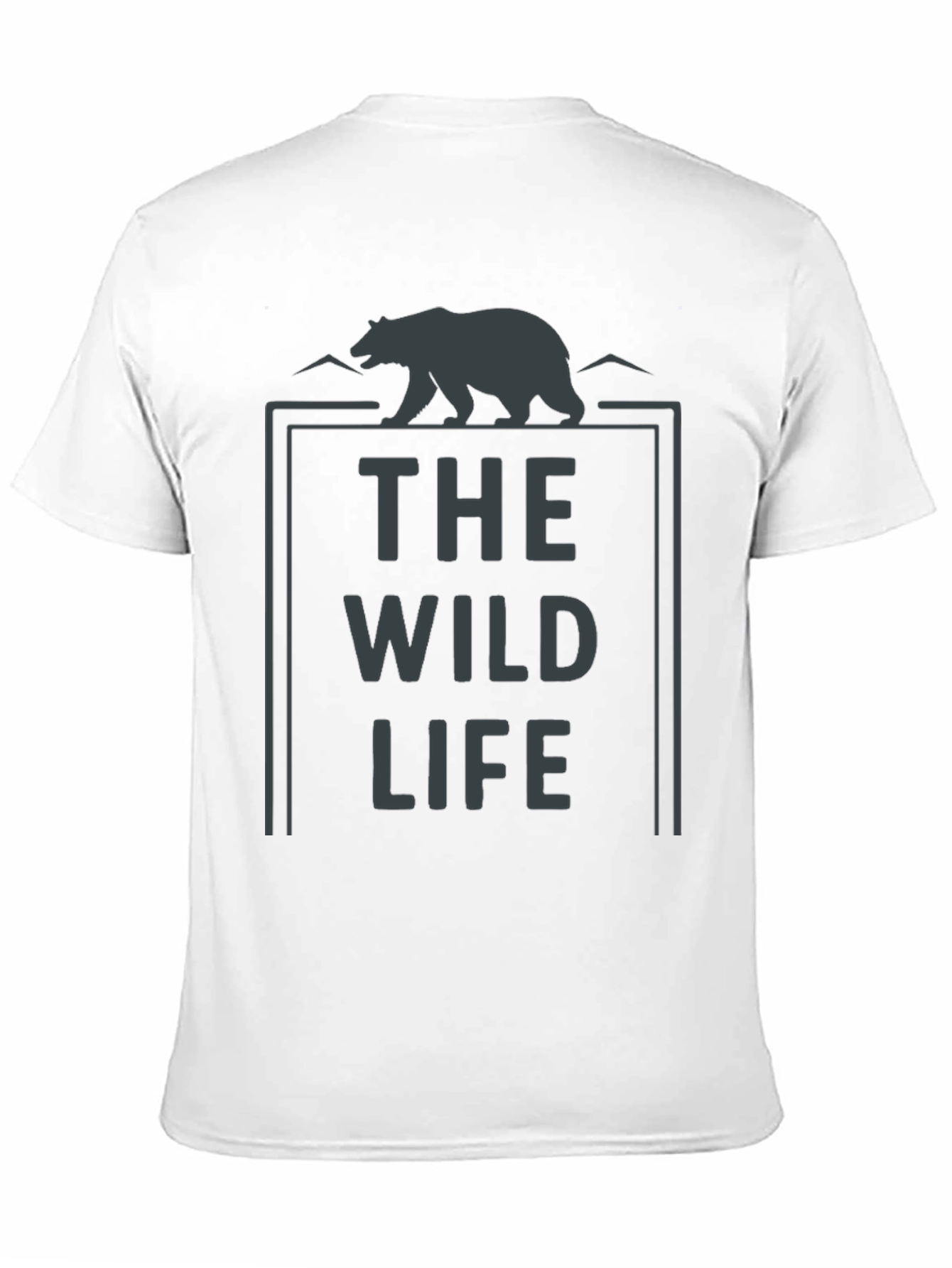 Black The Wild Life Bear Graphic T-Shirt - Black view 11