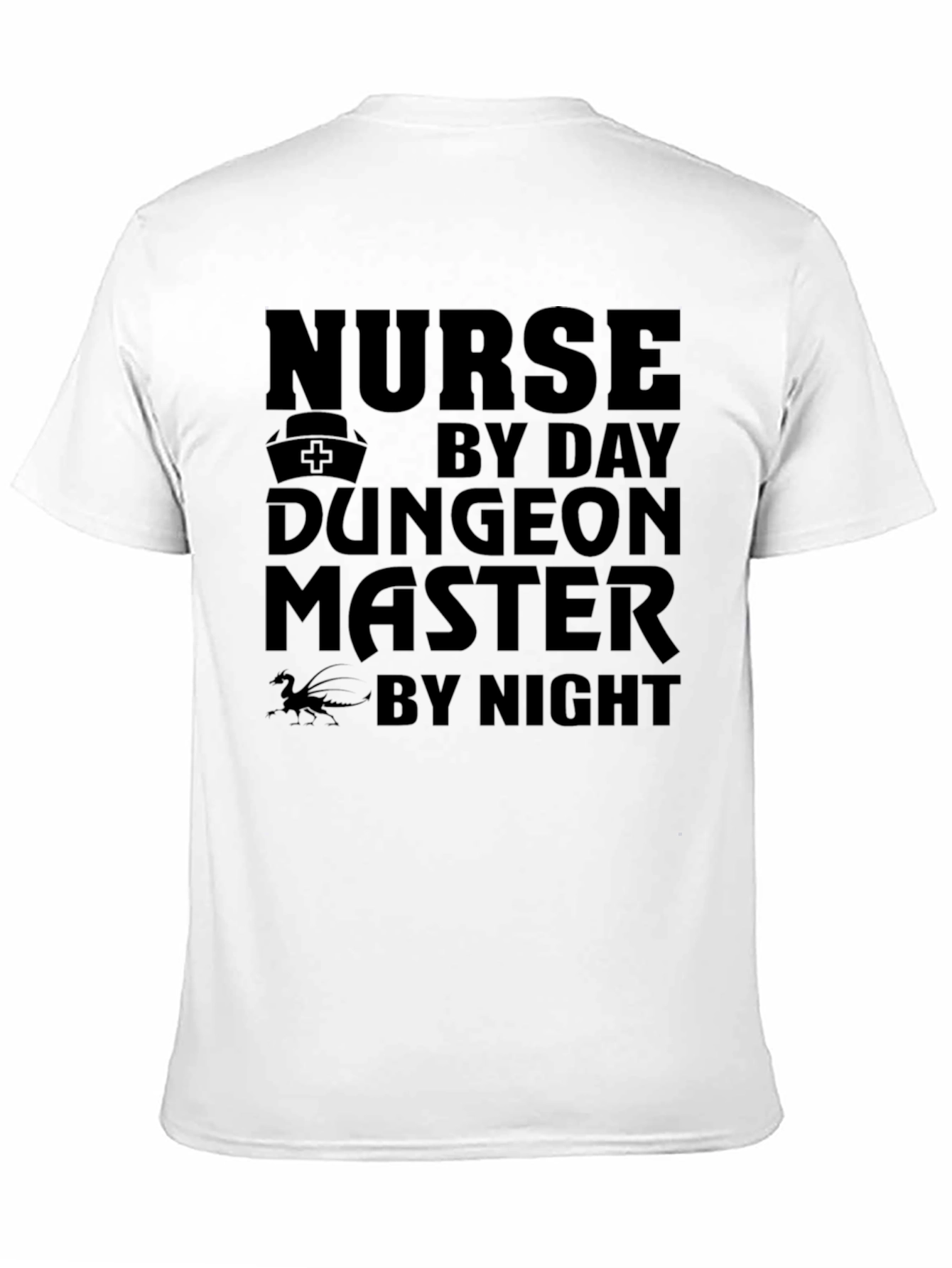 Black Nurse Dungeon Master T-Shirt - Black Graphic Tee view 11