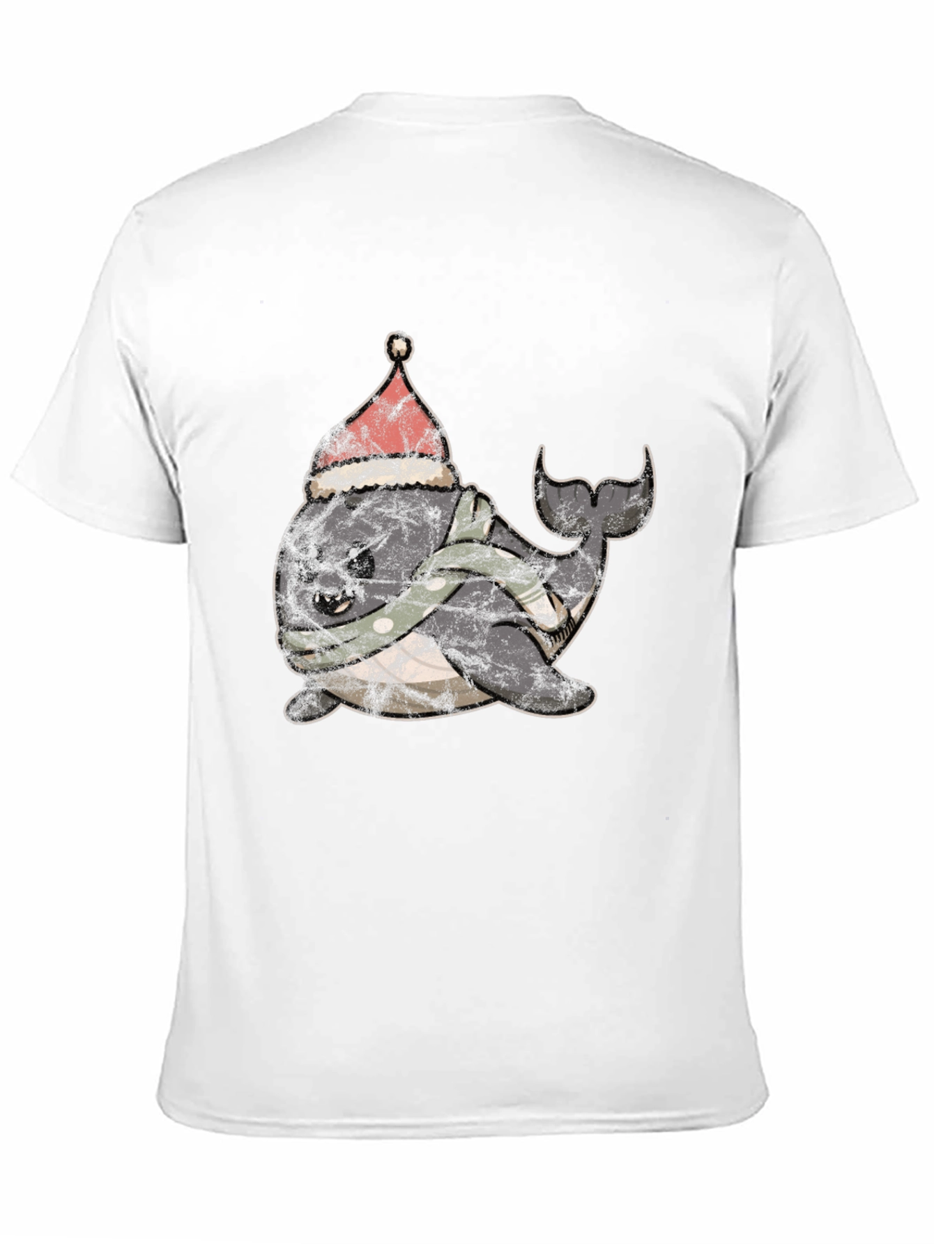 Black Festive Narwhal T-Shirt - Holiday Fun view 11