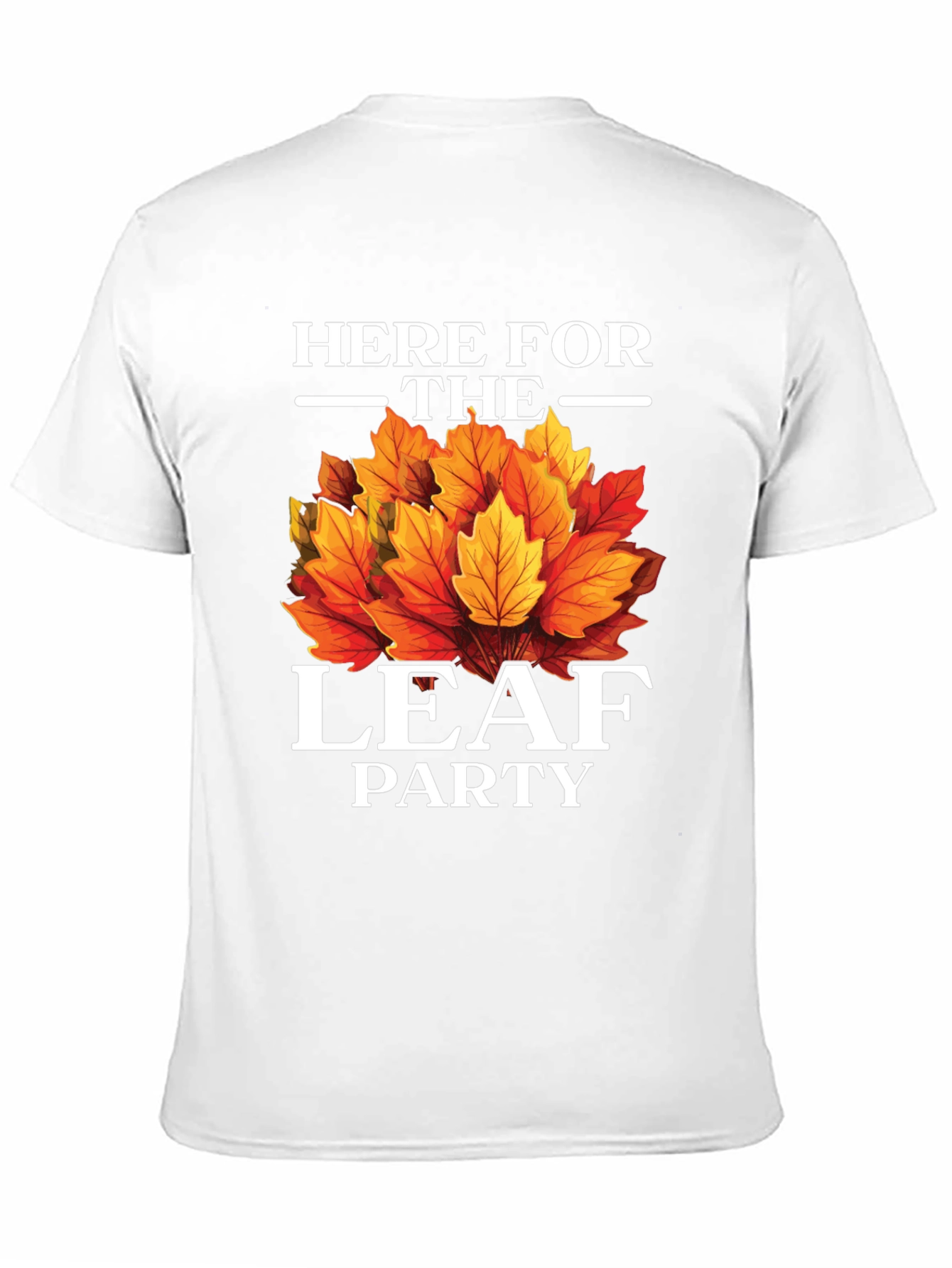 Black Here For The Leaf Party T-Shirt - Fall Colors view 11