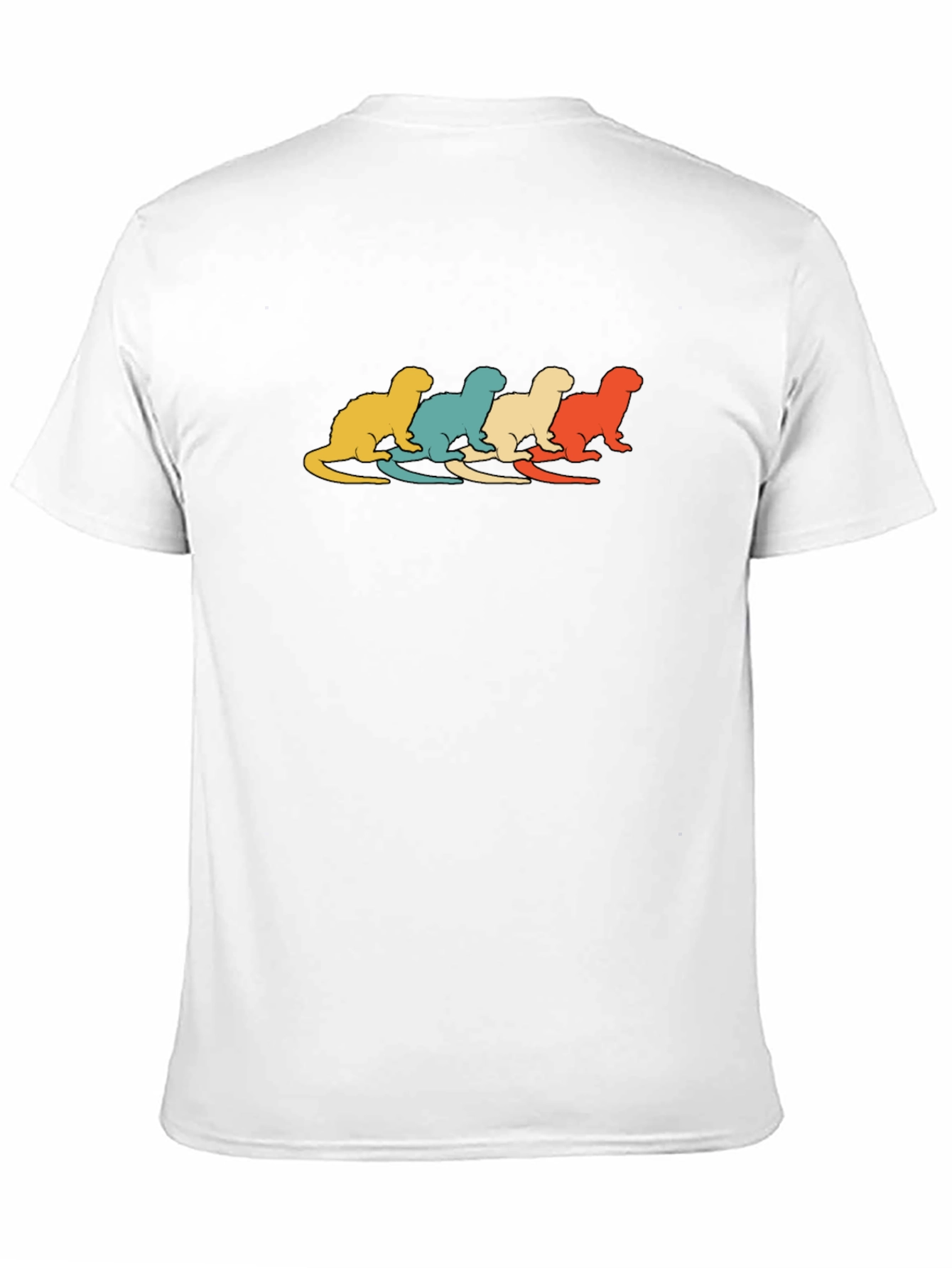 Black Retro Otter T-Shirt - Cool Animal Graphic Tee view 11