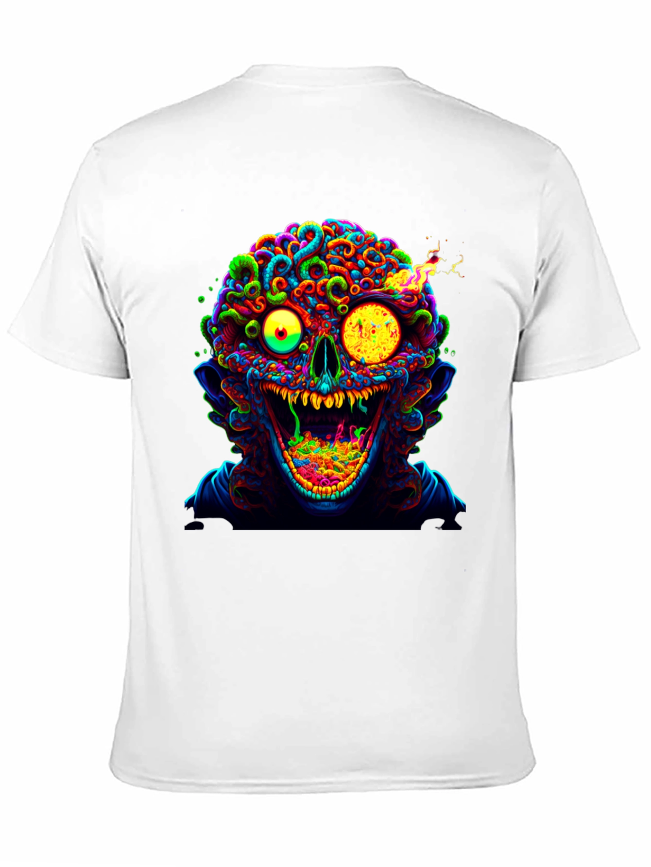 Black Psychedelic Zombie T-Shirt view 11