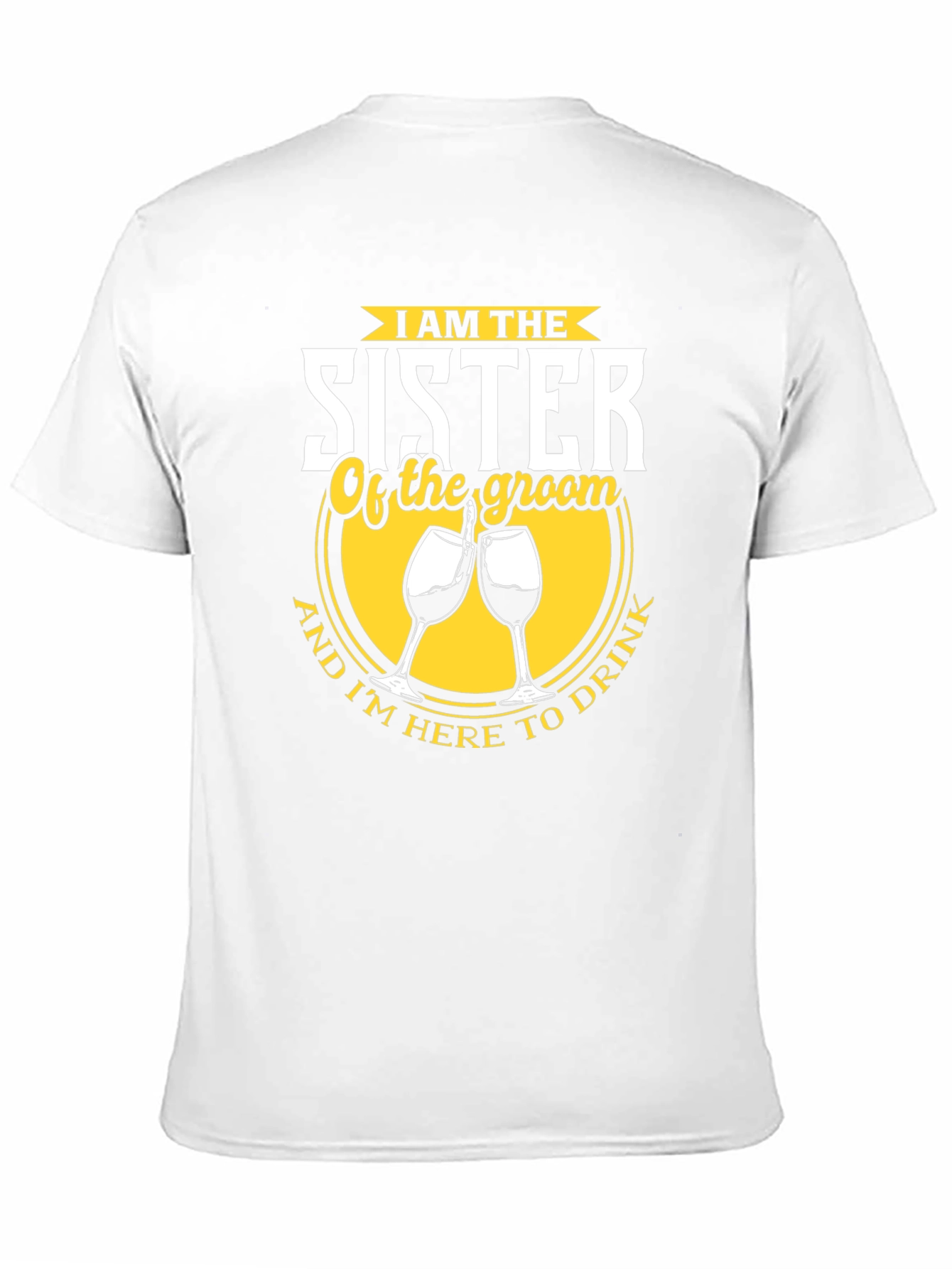 Black Sister of the Groom Funny Wedding Party T-Shirt view 11
