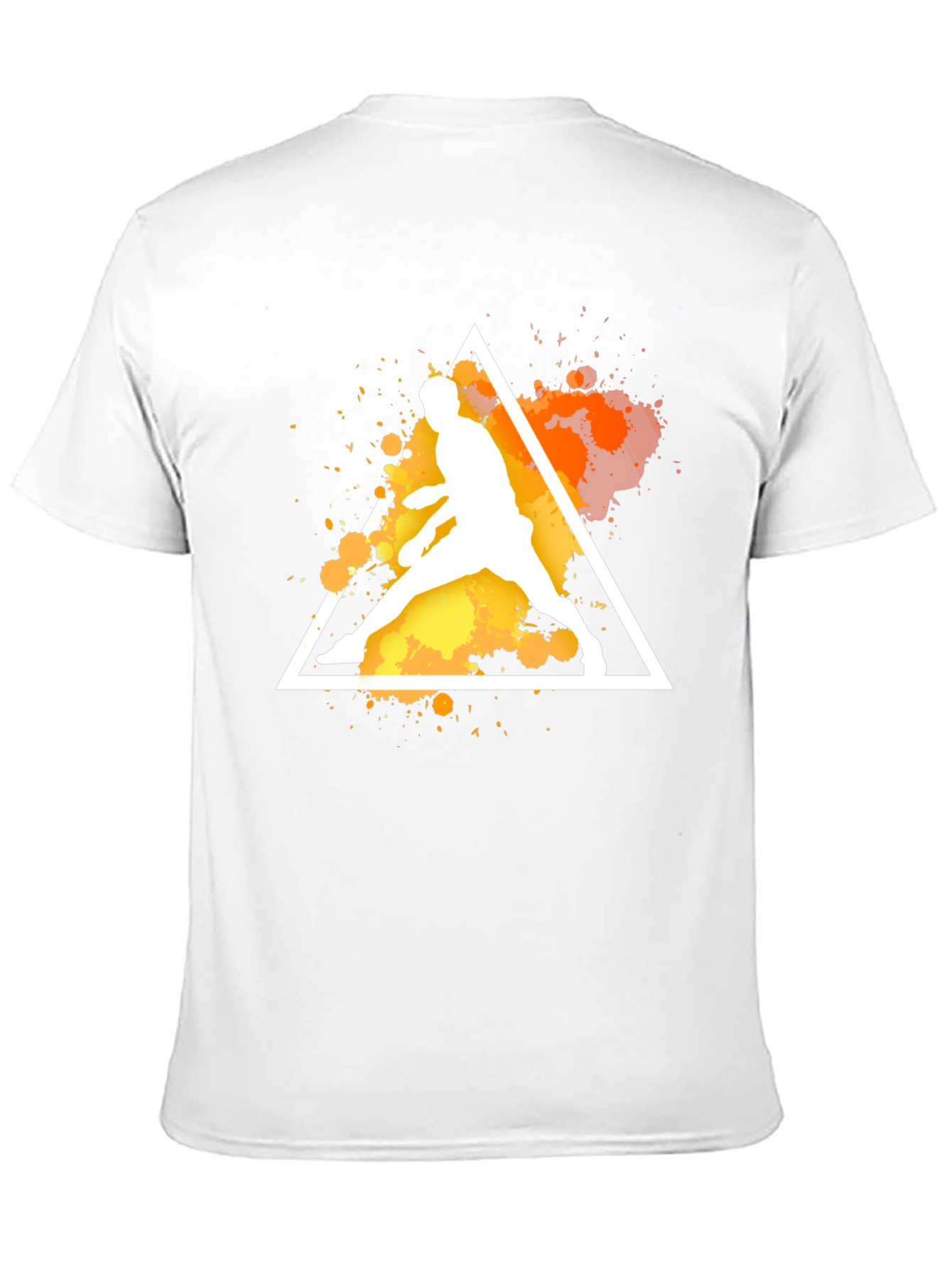 Black Men's Black T-Shirt with Player Graphic view 11