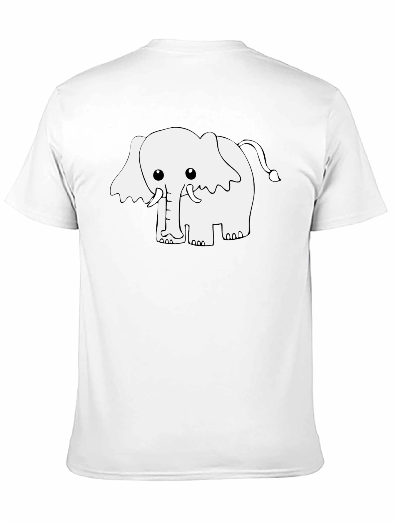 Black Cute Elephant Graphic Tee - Black Cotton Blend Shirt view 11