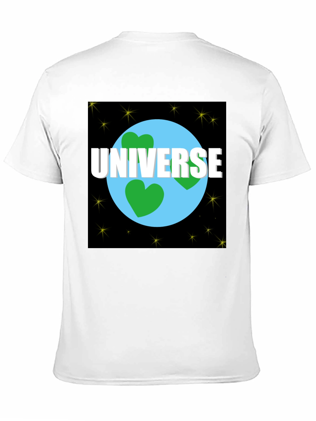 Universe Love T-Shirt - Black Cotton Blend Tee - 11