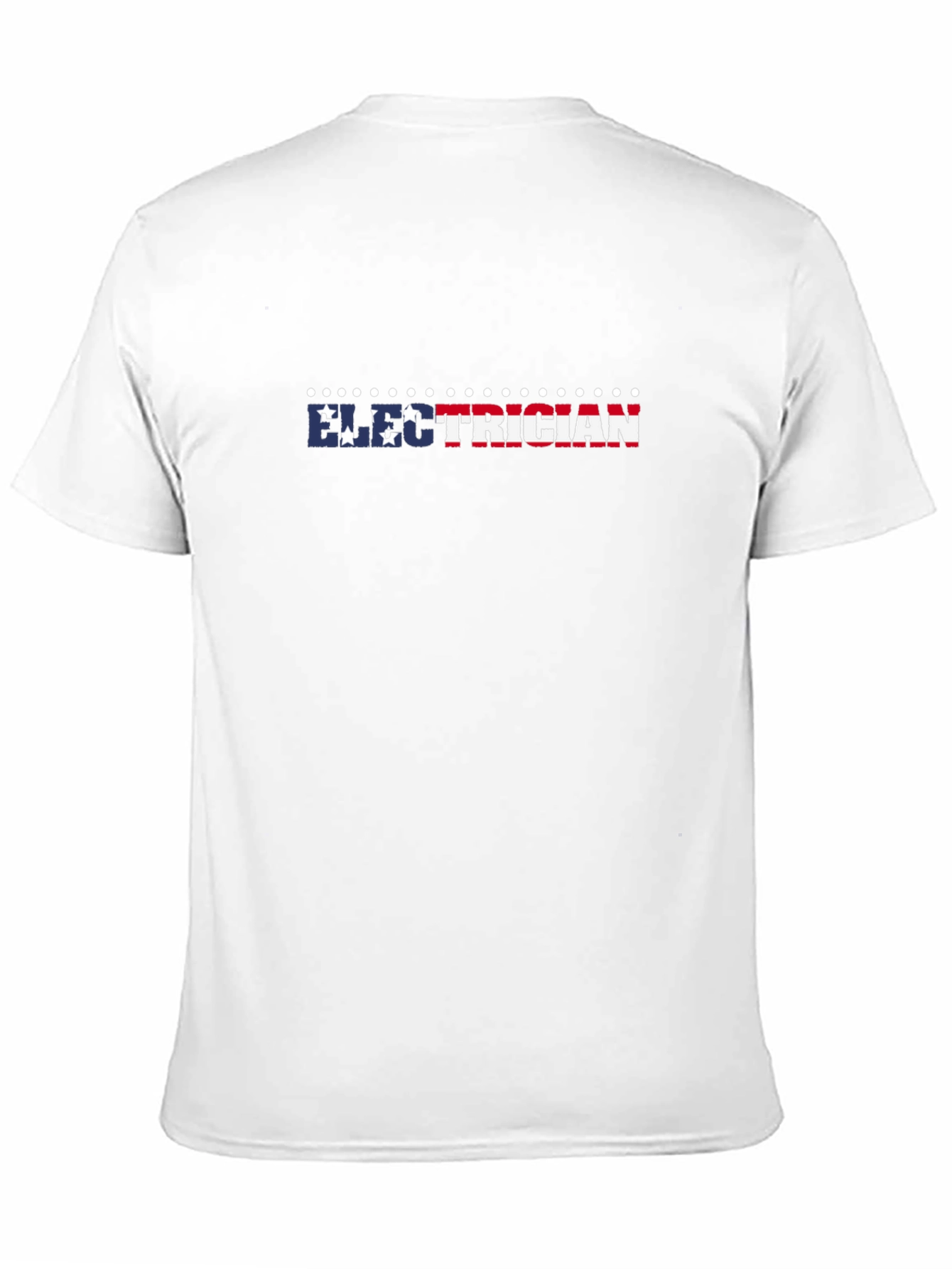 Black Electrician Patriotic T-Shirt - Black Crew Neck view 11