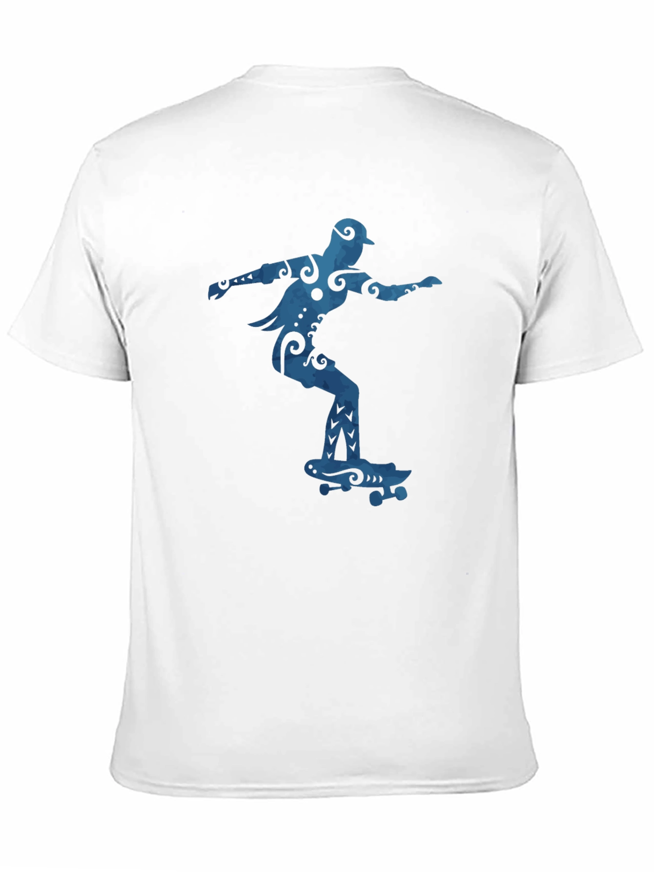 Black Skateboarder Graphic Tee - Cool Blue Design view 11