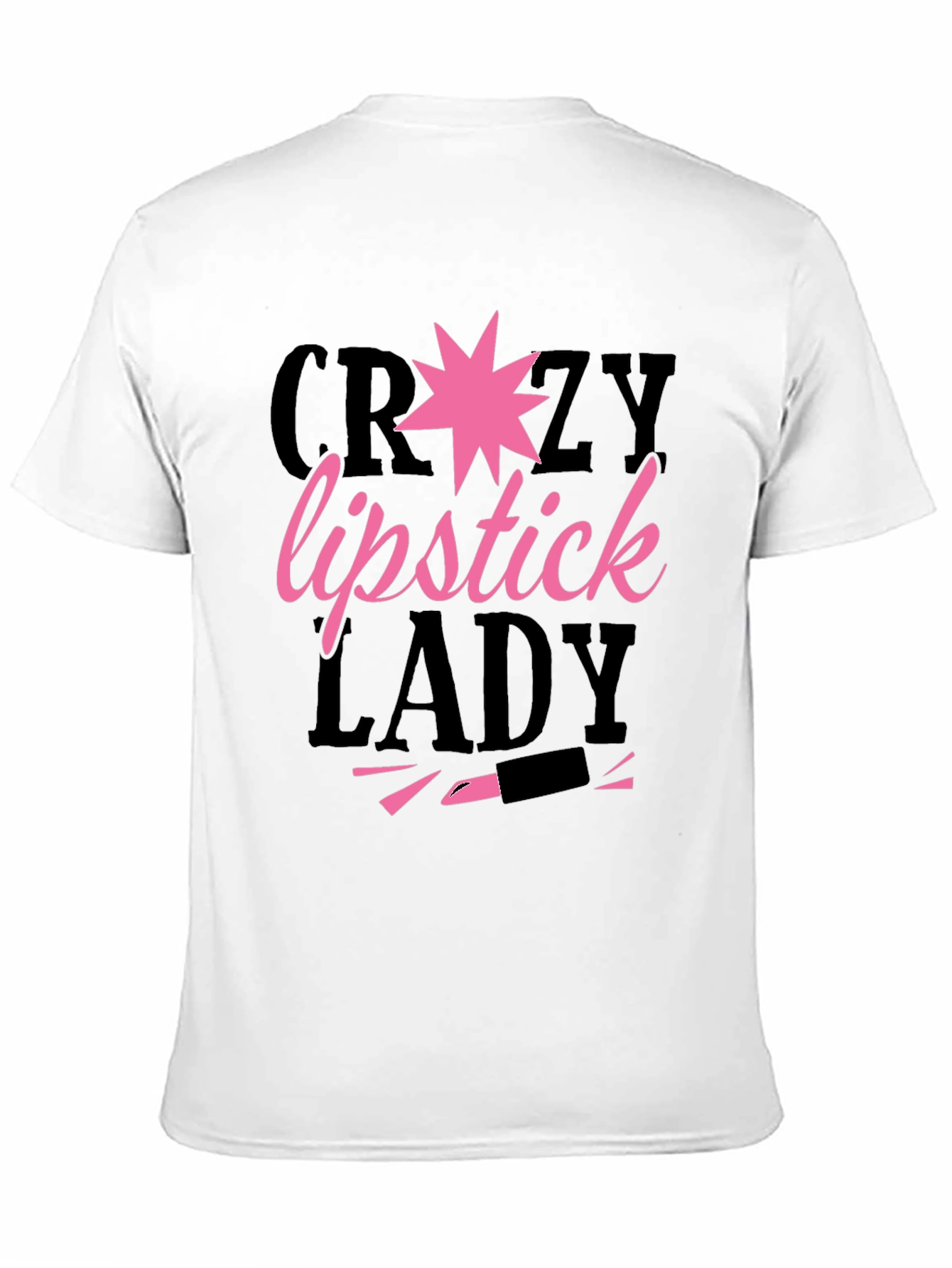 Black Crazy Lipstick Lady Graphic Tee - Black view 11