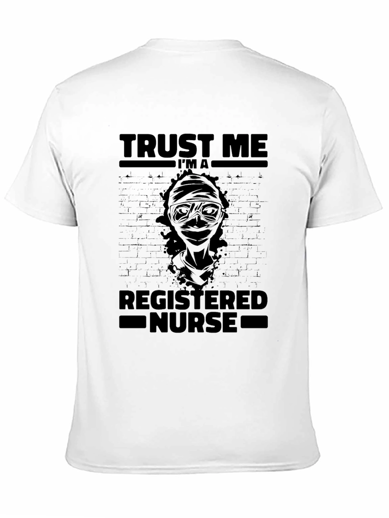 Black Trust Me I'm A Registered Nurse Mummy Graphic T-Shirt view 11