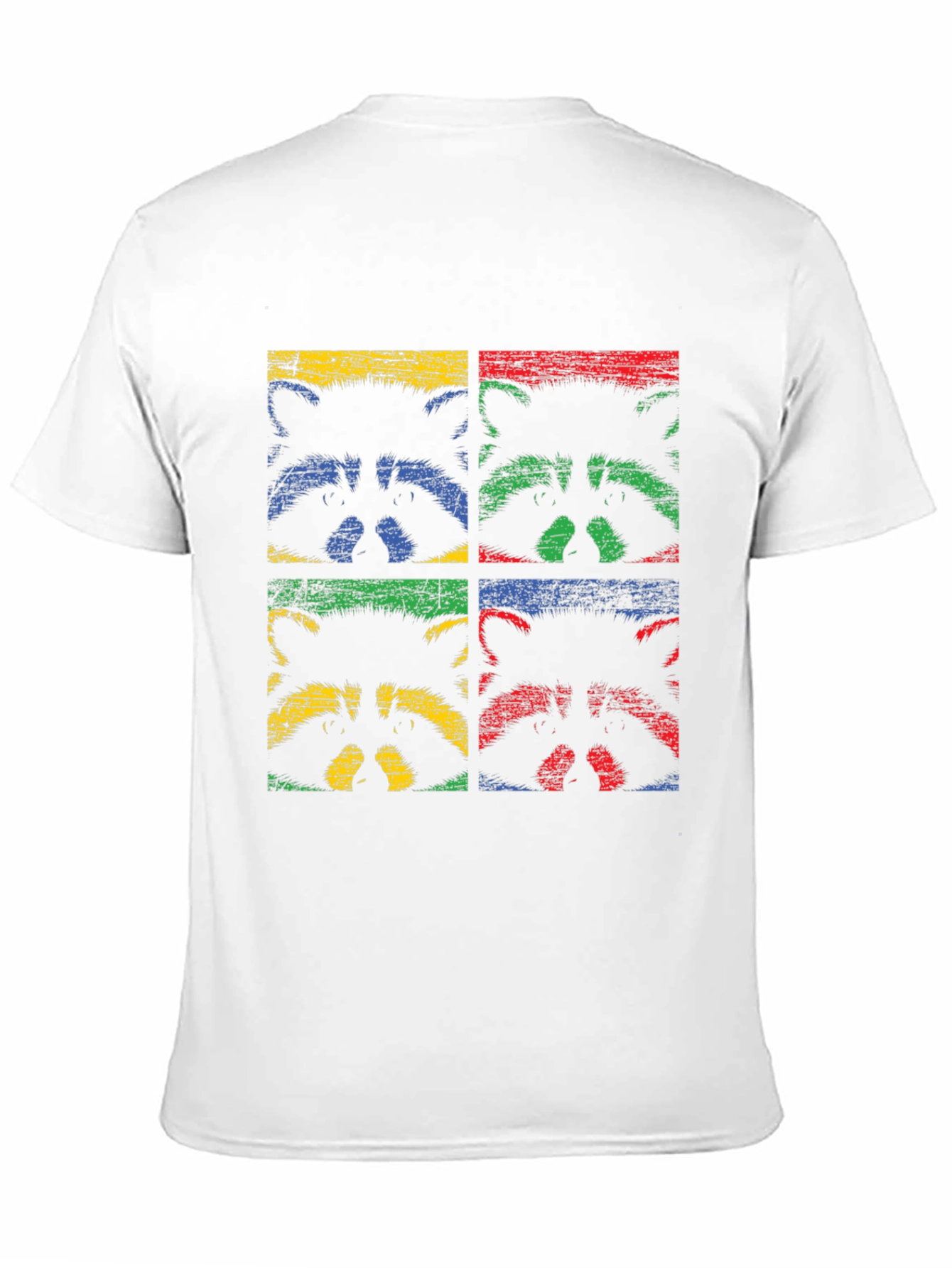 Black Retro Raccoon Graphic Tee - Black Crew Neck view 11