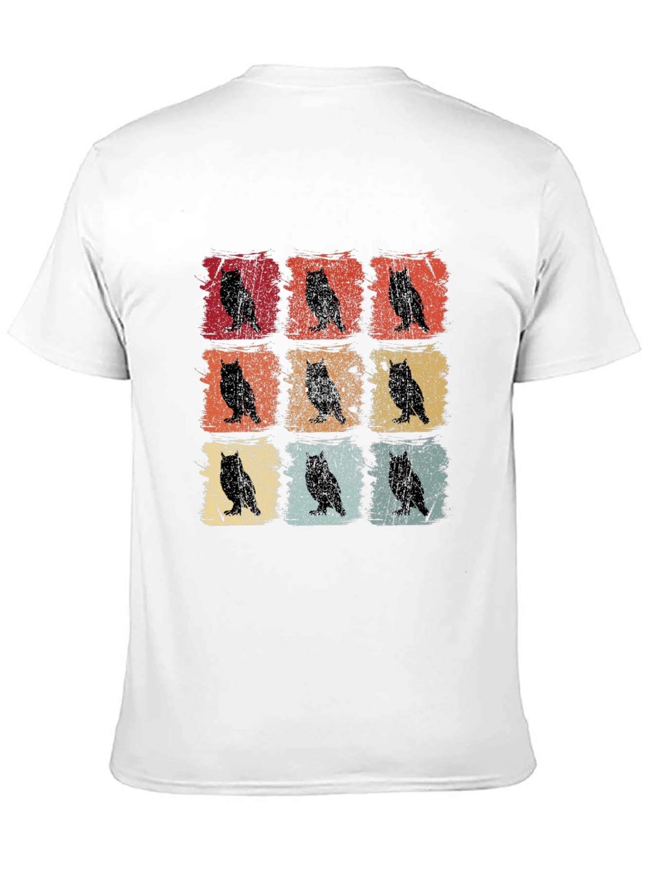 Black Retro Owl T-Shirt - Vintage Style Bird Lover Tee view 11