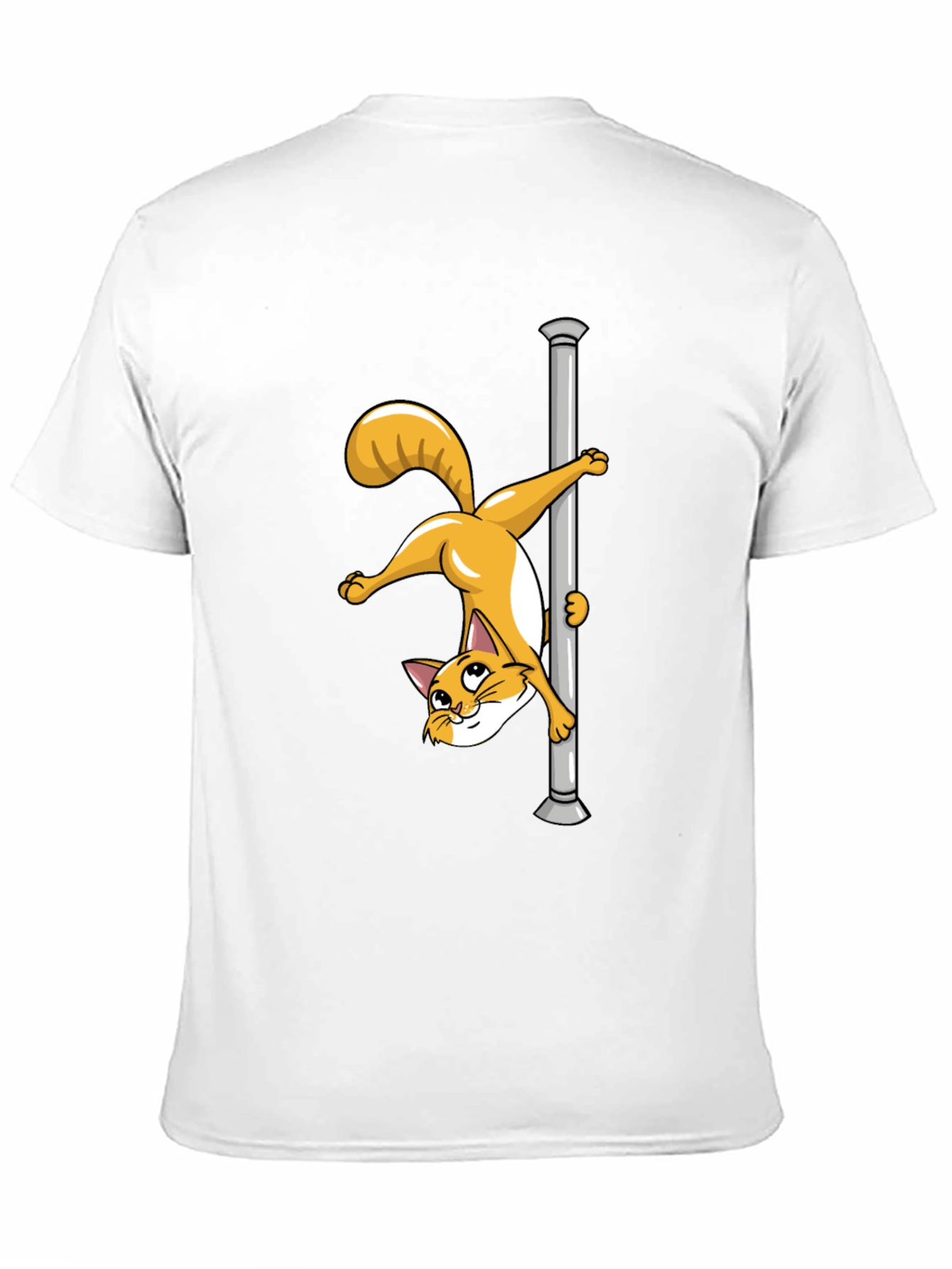 Black Funny Cat Pole Dance Black T-Shirt view 11