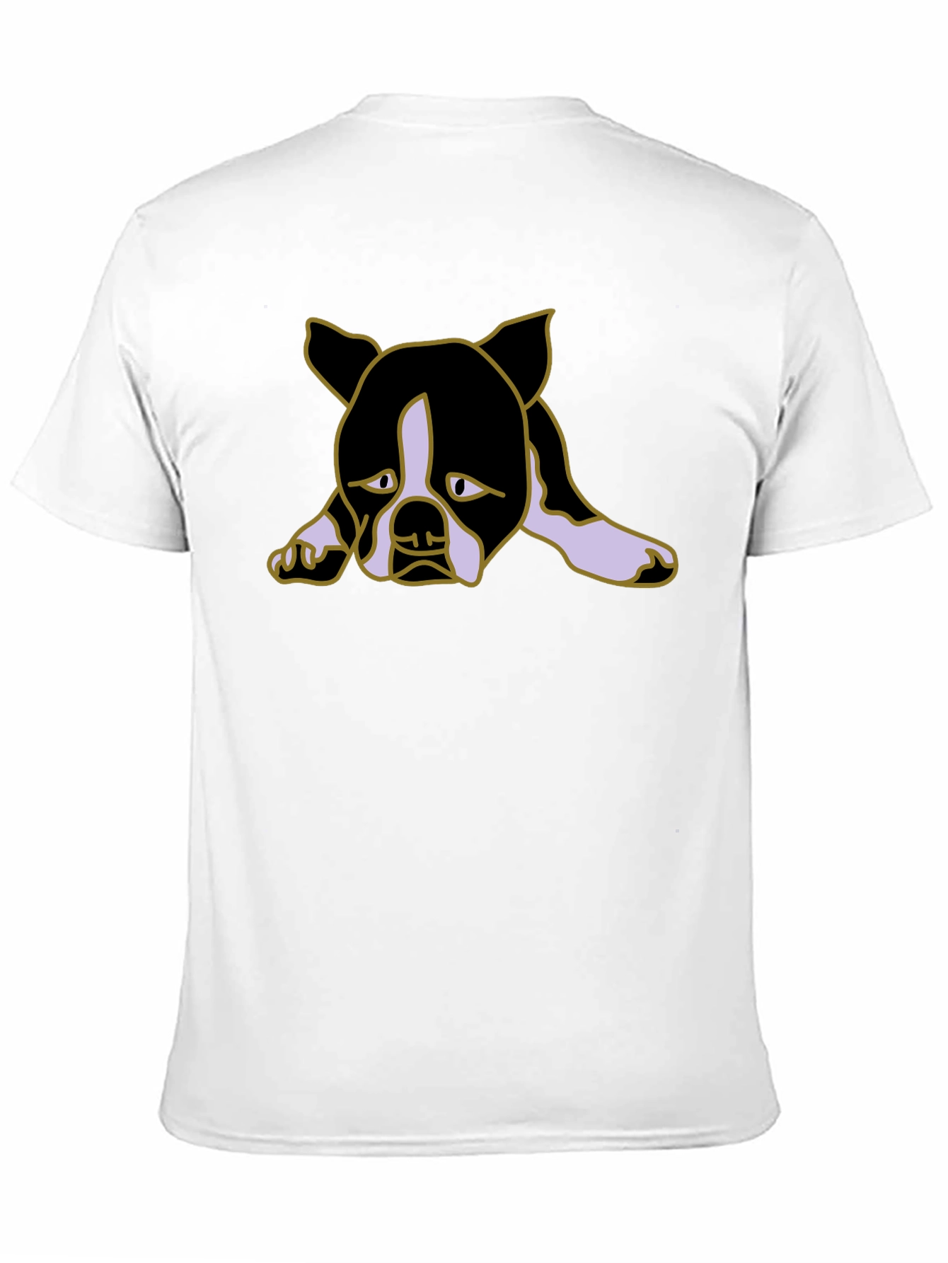 Black Sad Puppy Dog Graphic Black Tee Shirt view 11