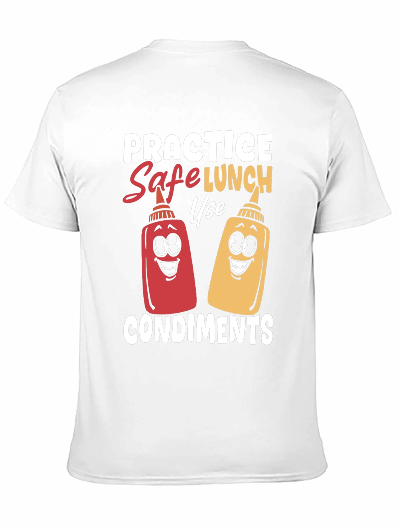 Black Practice Safe Lunch Condiments T-Shirt view 11