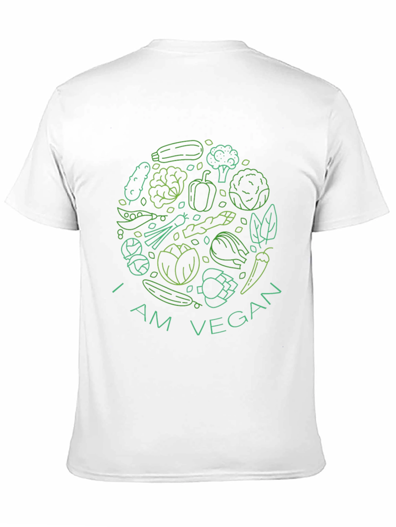 Black I am Vegan Graphic Tee view 11