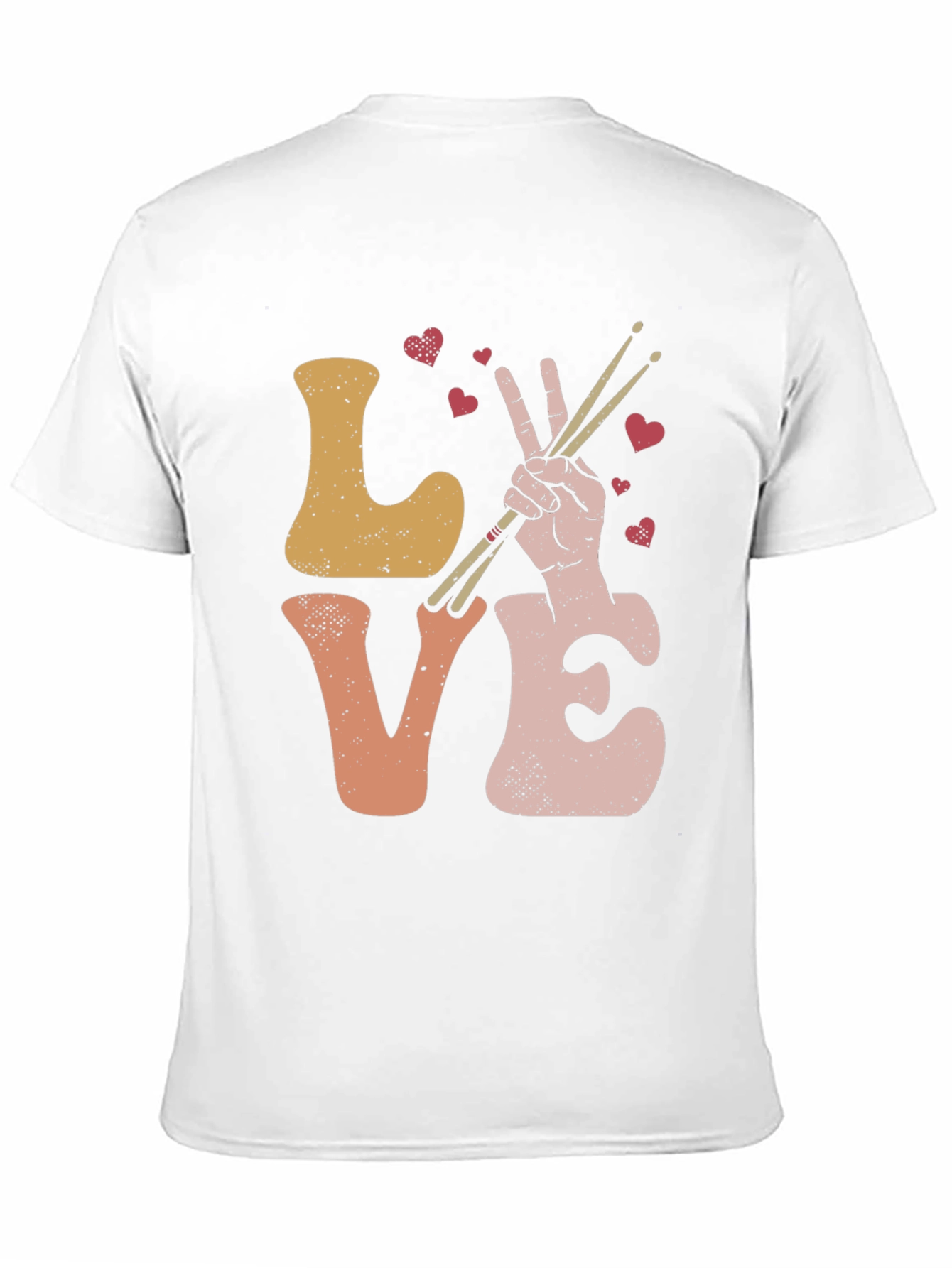 Black Love Drummer Graphic T-Shirt view 11