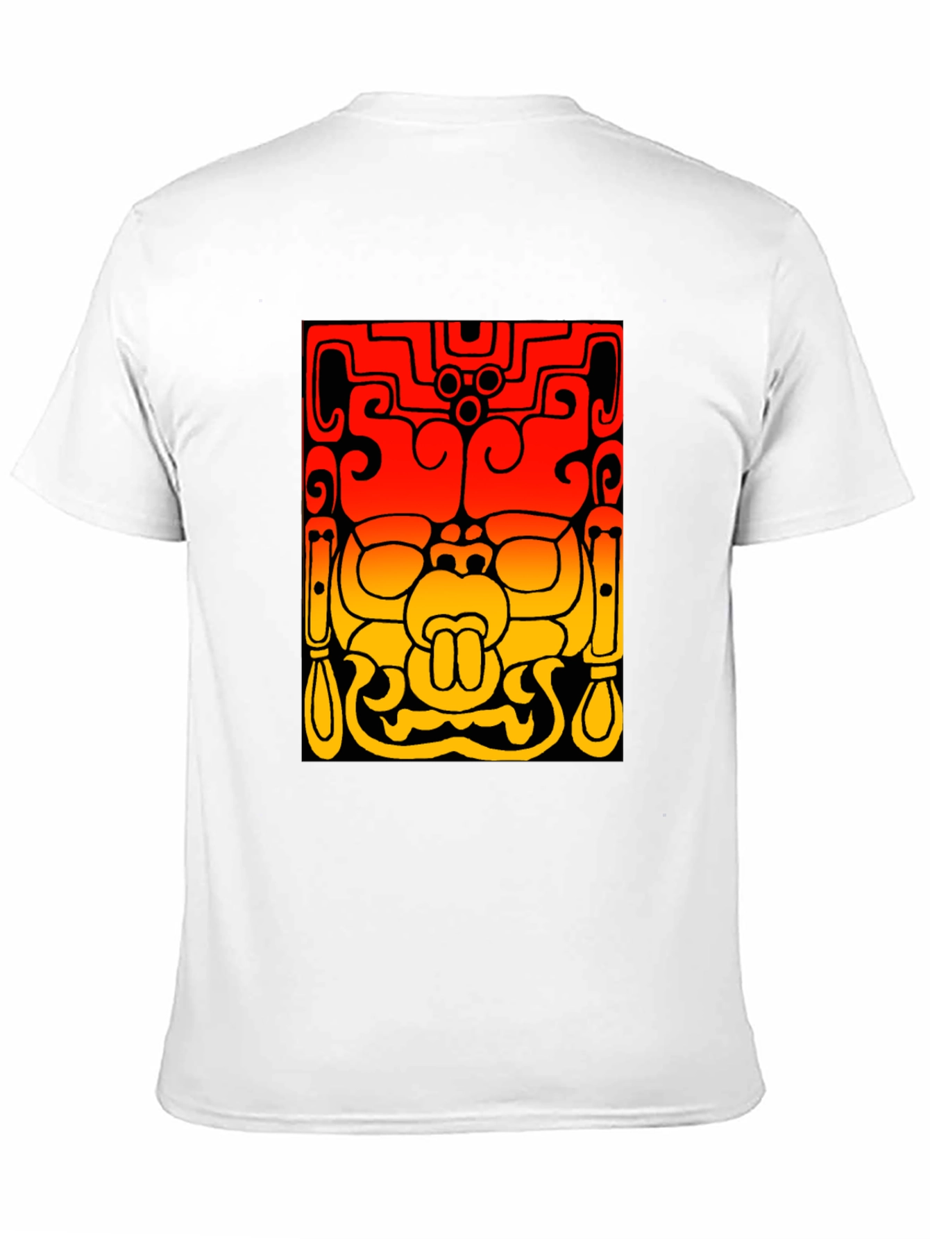 Black Mayan Mask Graphic Tee - Stylish Black T-Shirt view 11