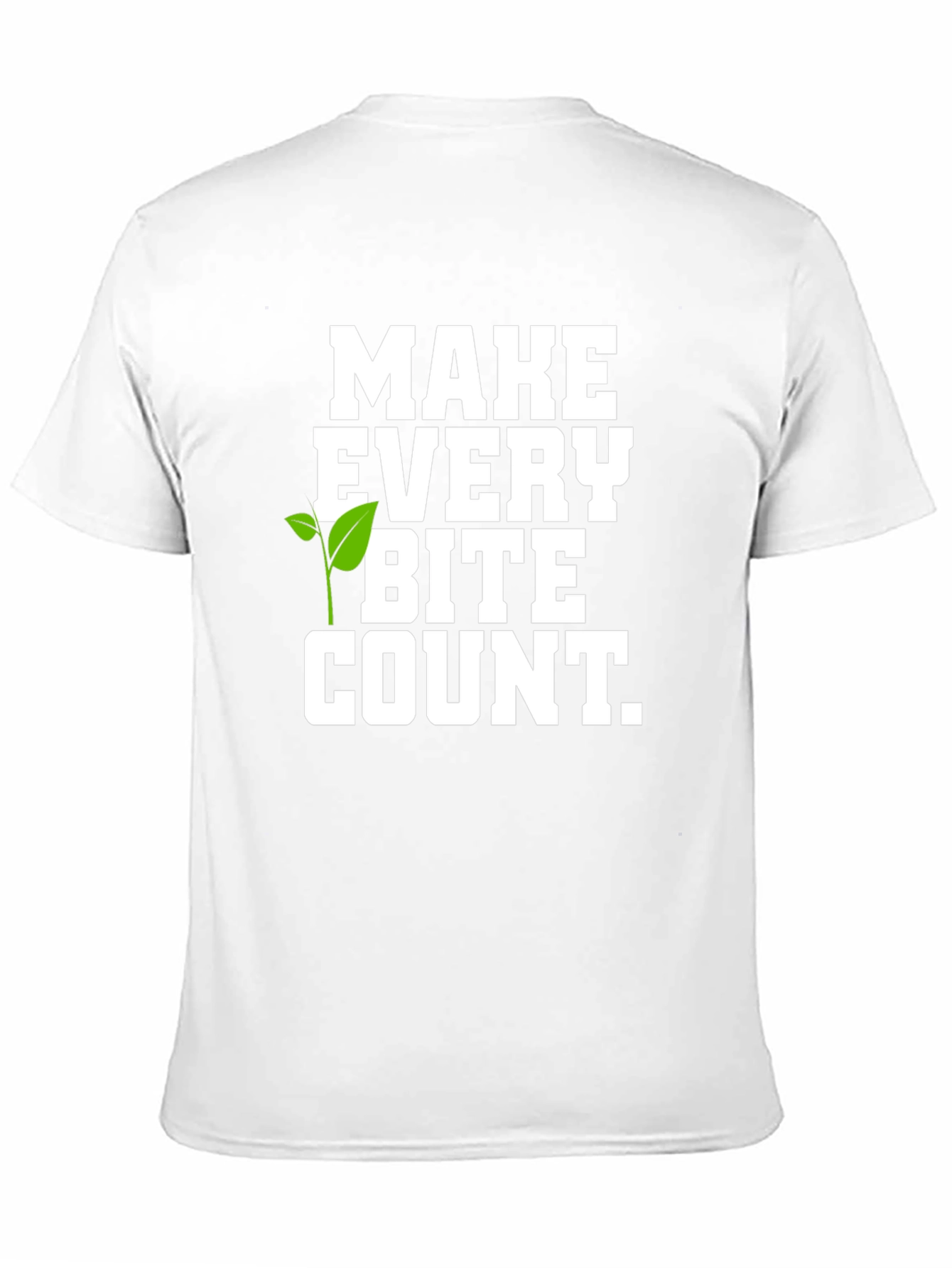 Black Vegan 'Make Every Bite Count' Black Graphic T-Shirt view 11