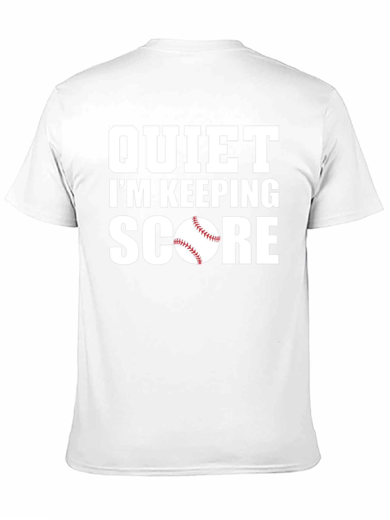 Black Quiet I'm Keeping Score Baseball T-Shirt view 11