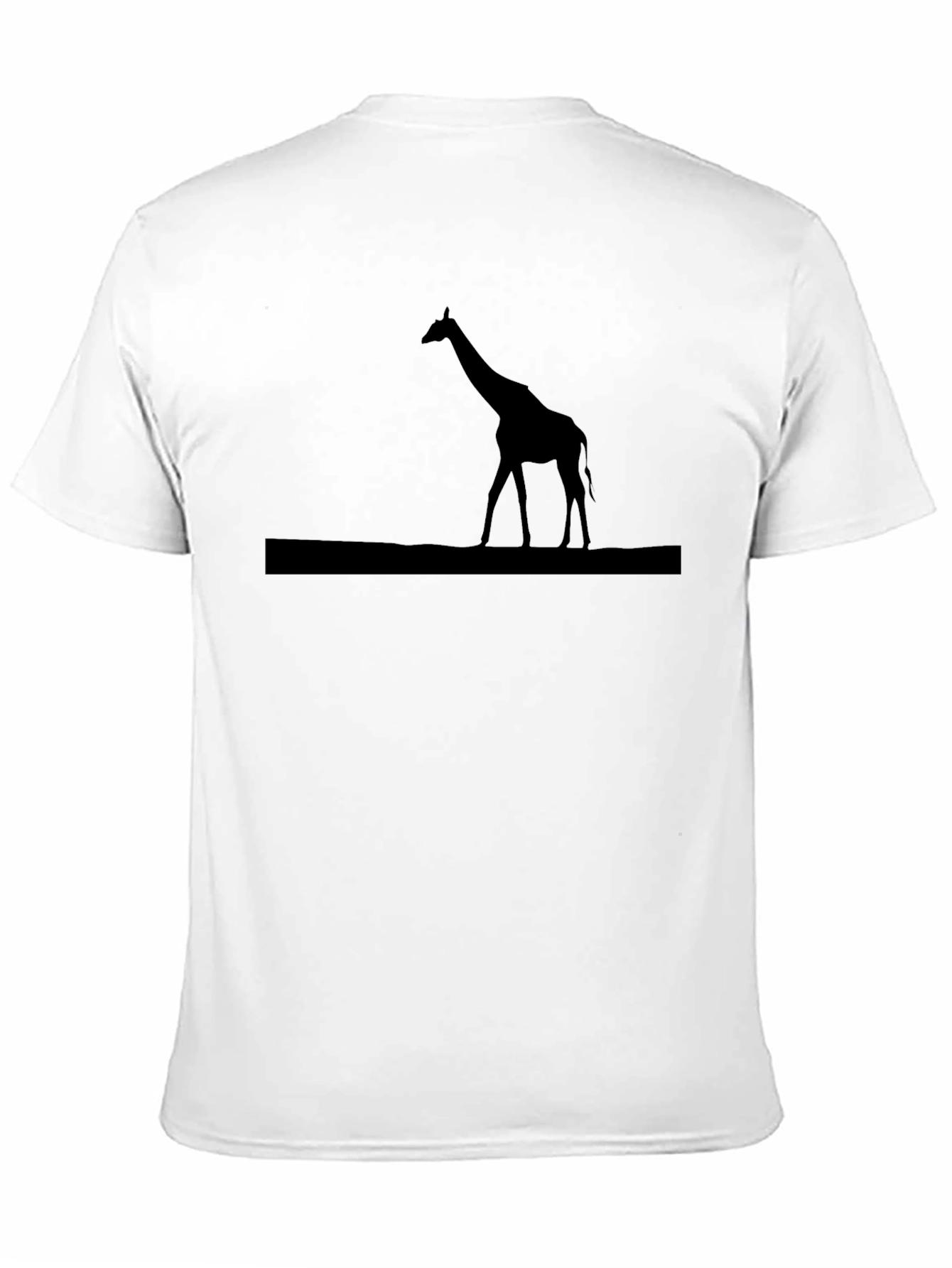 Giraffe Silhouette Graphic T-Shirt - Classic Black Tee - 11