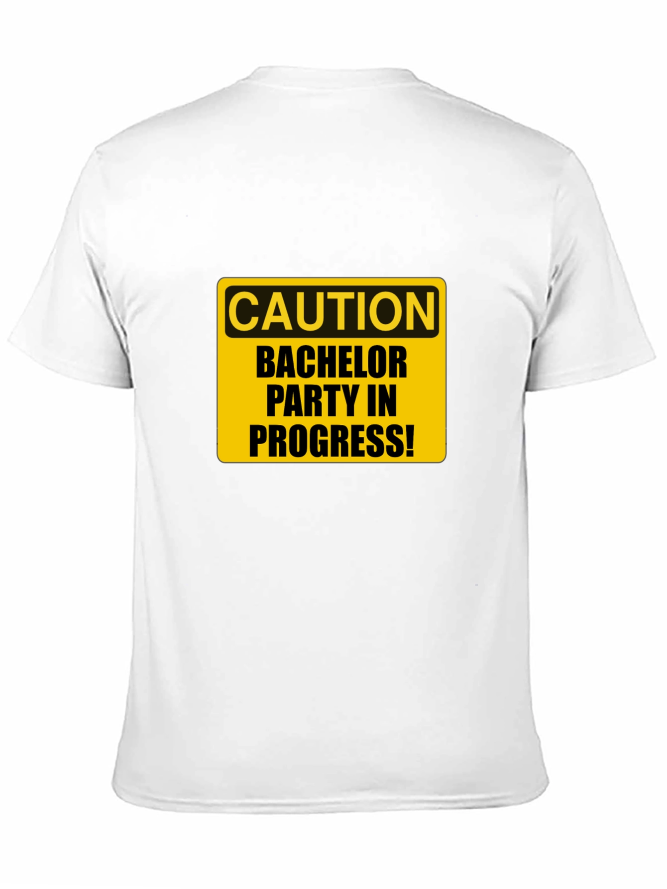 Black Bachelor Party Caution Tee - Black view 11