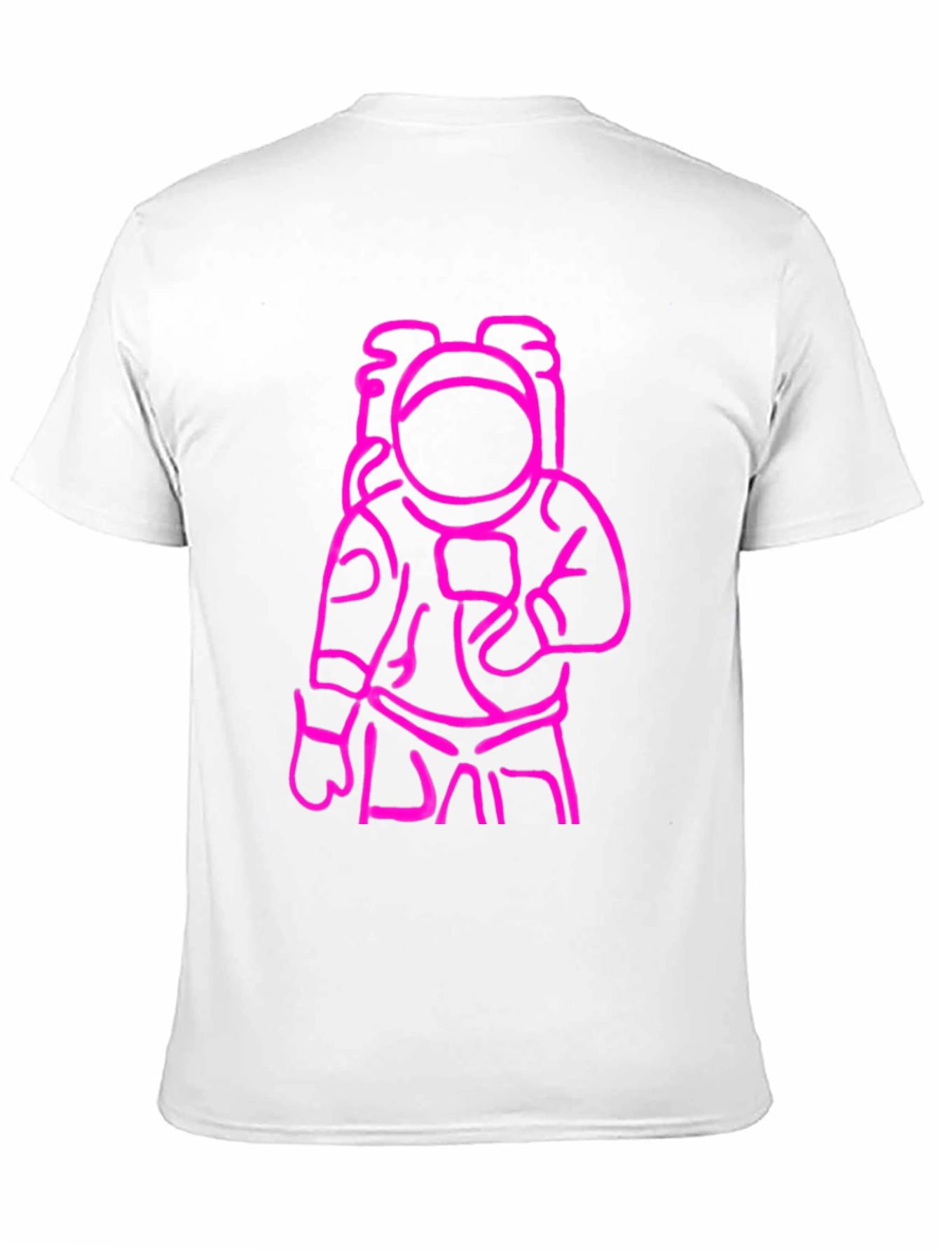 Black Astronaut Graphic Tee - Black Cotton Blend T-Shirt view 11