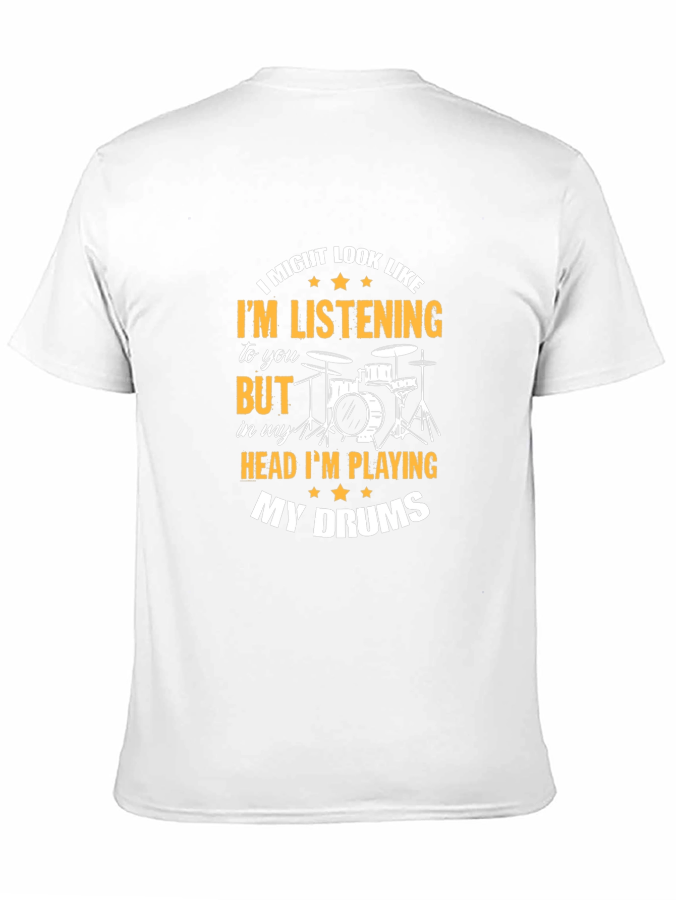 Black Drummer T-Shirt: I'm Playing My Drums In My Head Tee view 11