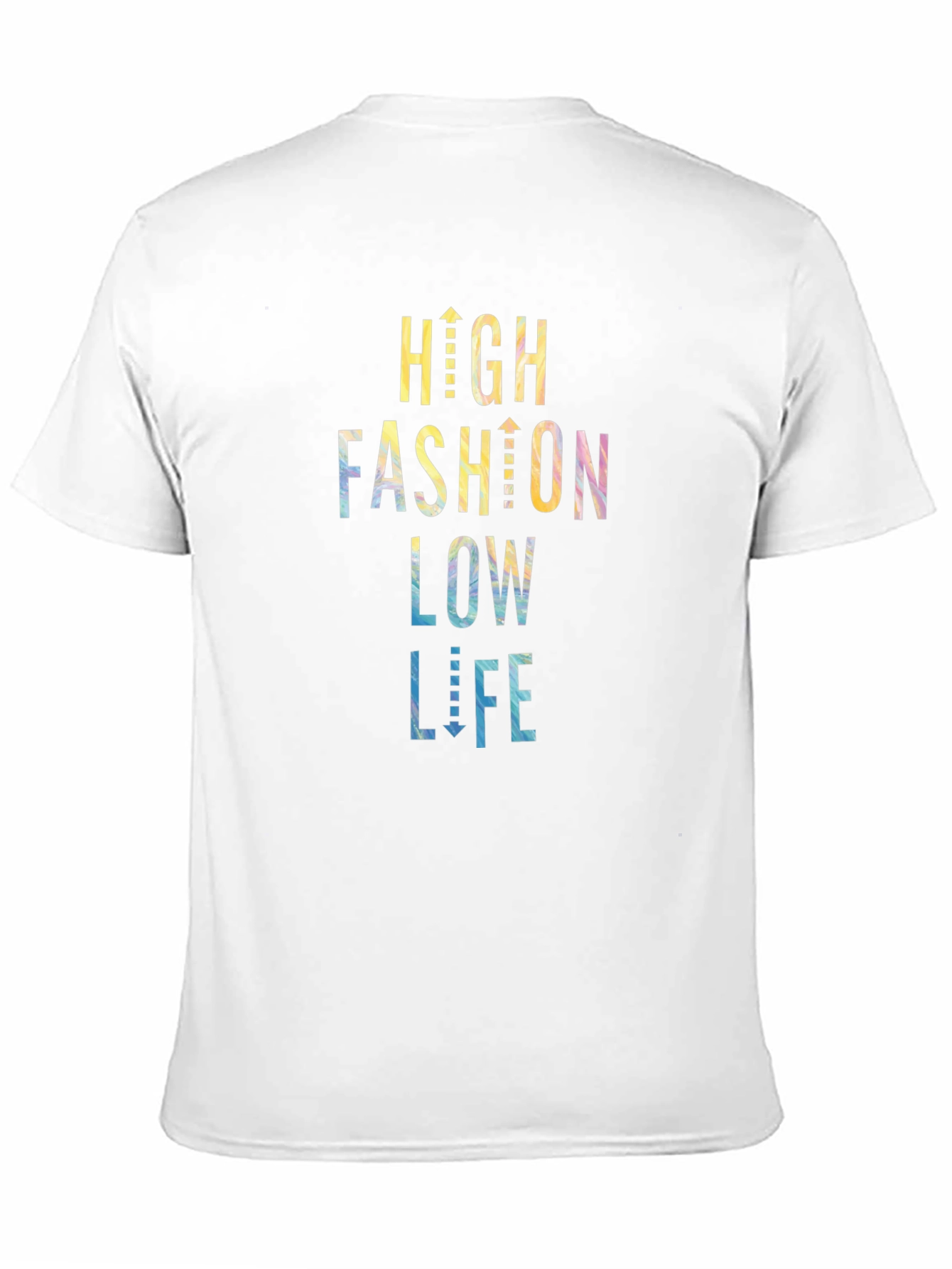 Black High Fashion Low Life Graphic Tee view 11