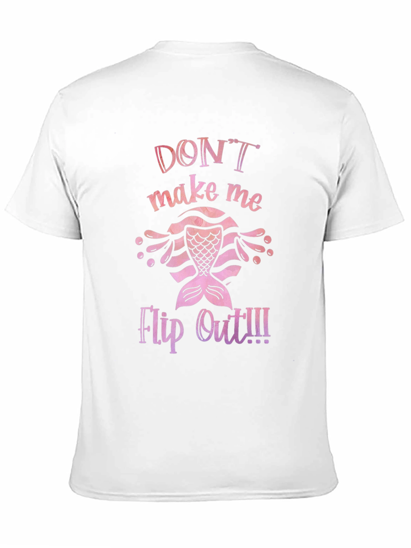 Black Mermaid Flip Out Graphic Tee - Novelty Humor T-Shirt view 11
