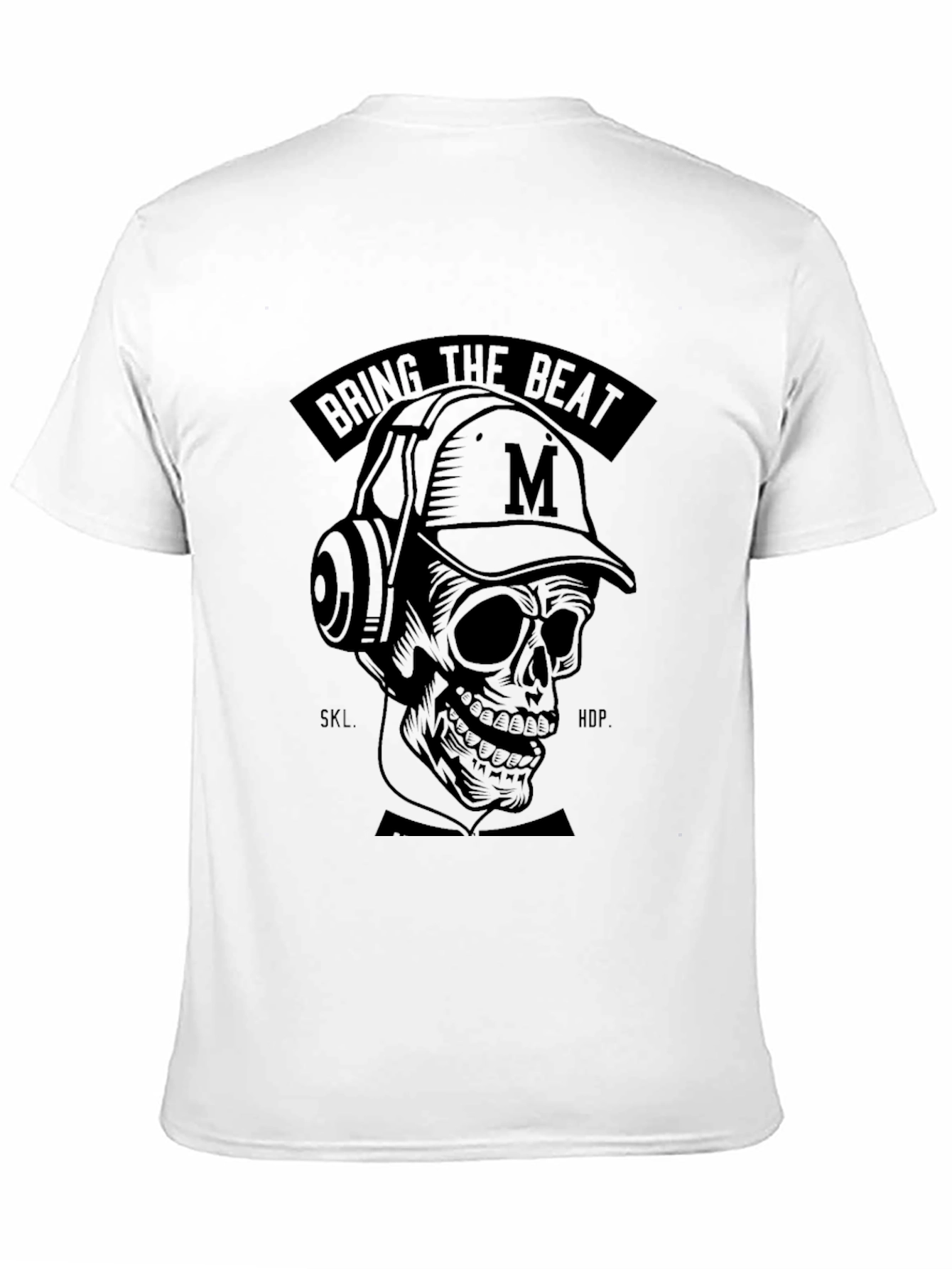 Black Bring the Beat Skull T-Shirt view 11