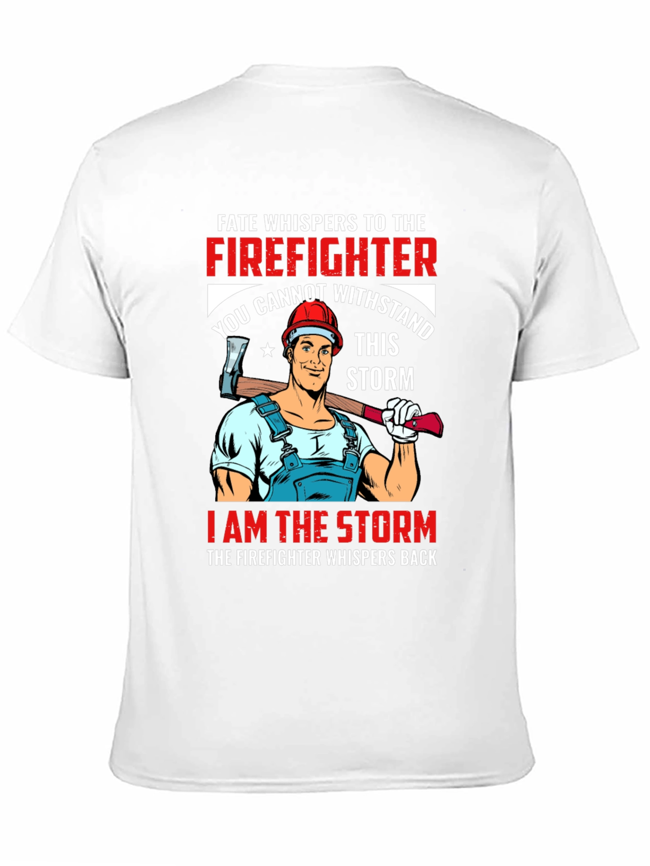 Black Firefighter Storm Graphic T-Shirt view 11