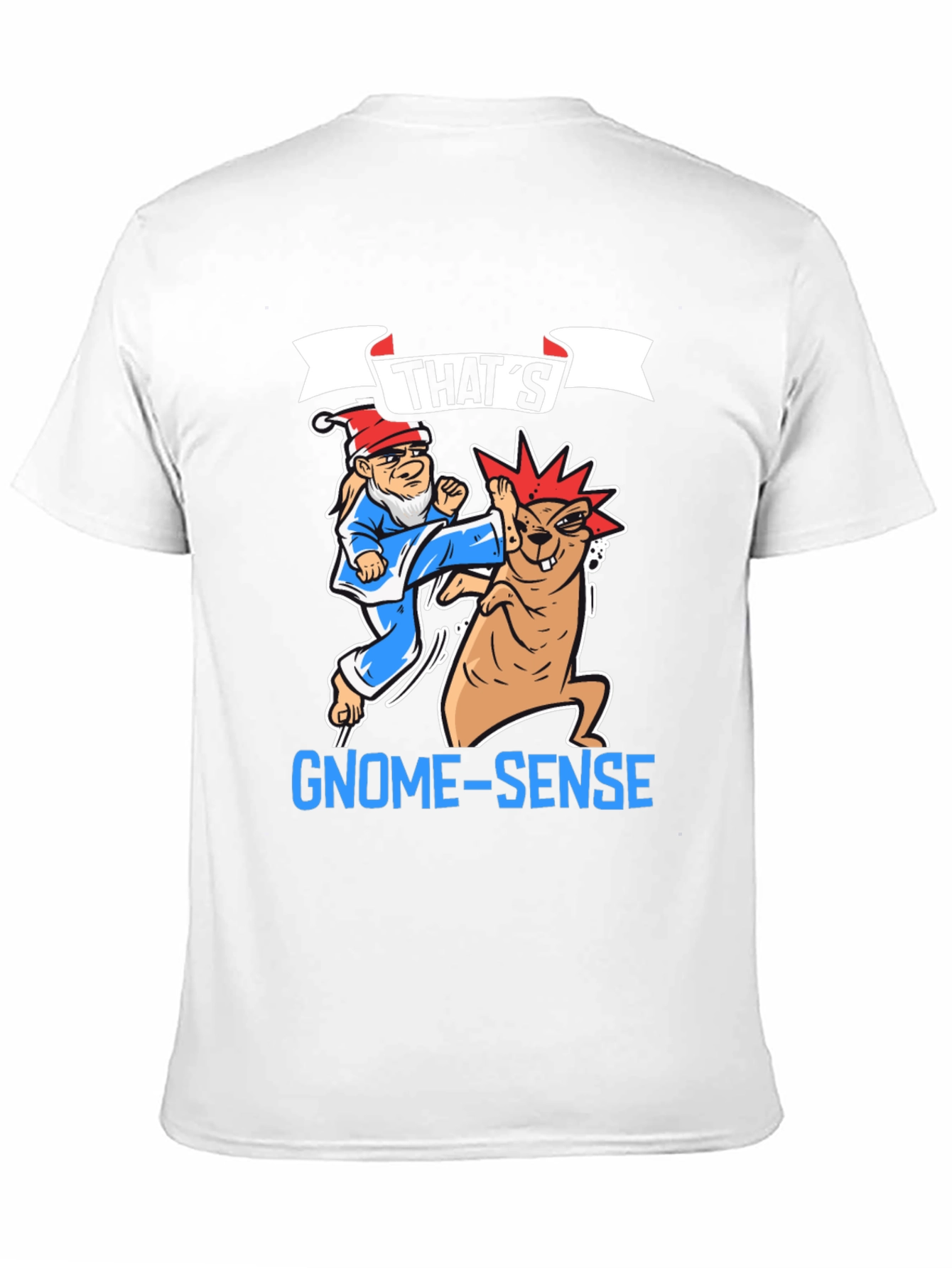 Black Funny Gnome-Sense T-Shirt view 11