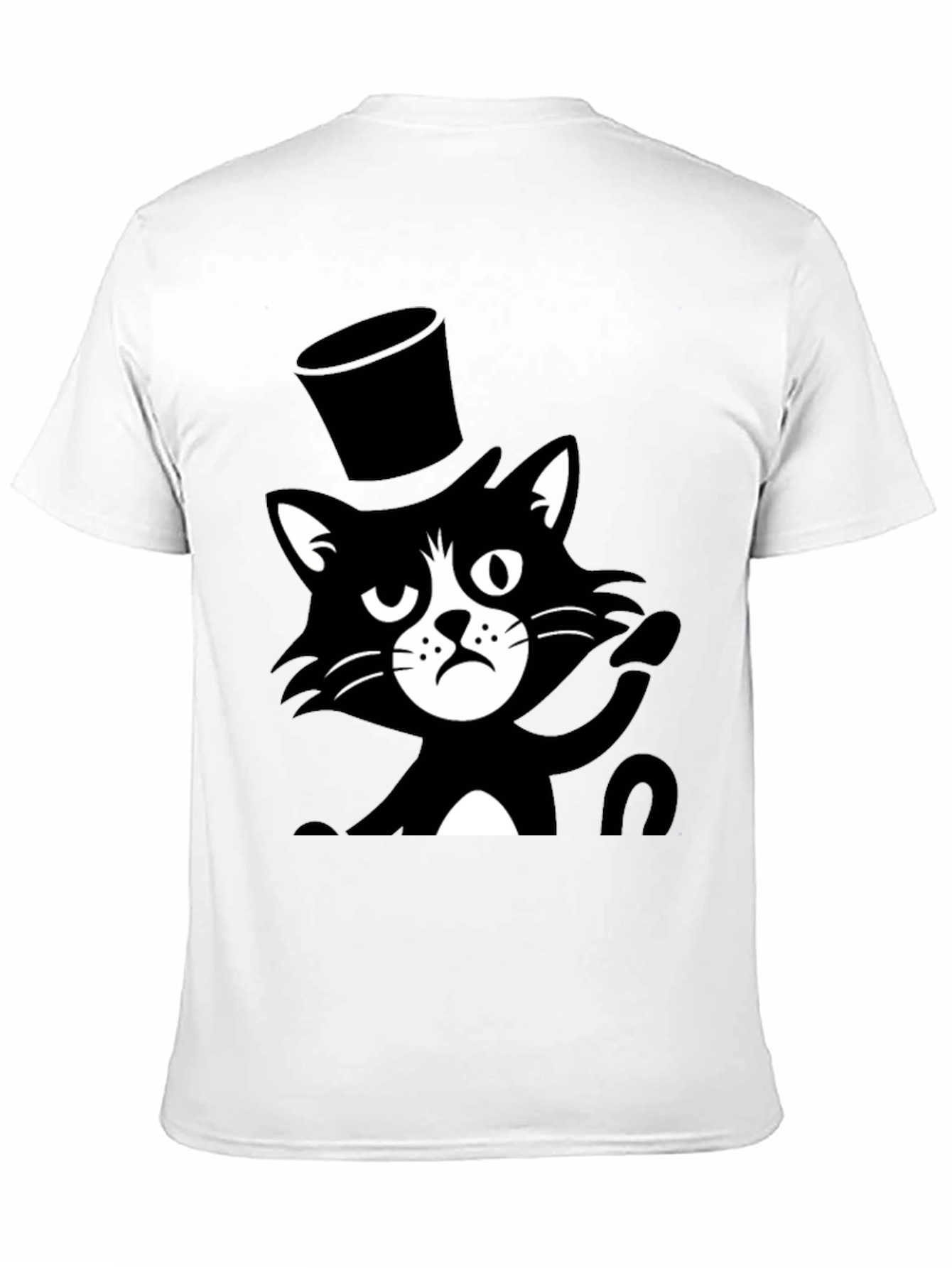 Black Top Hat Cat T-Shirt - Unisex view 11