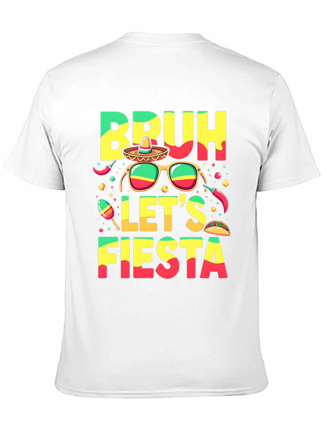 Black Bruh Let's Fiesta Graphic T-Shirt view 11