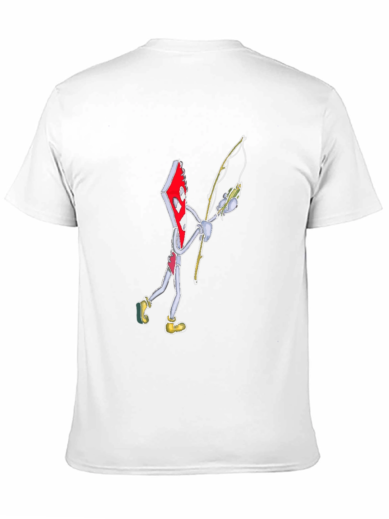 Black Ace of Diamonds Fishing Graphic Tee - Unique Cartoon Style view 11