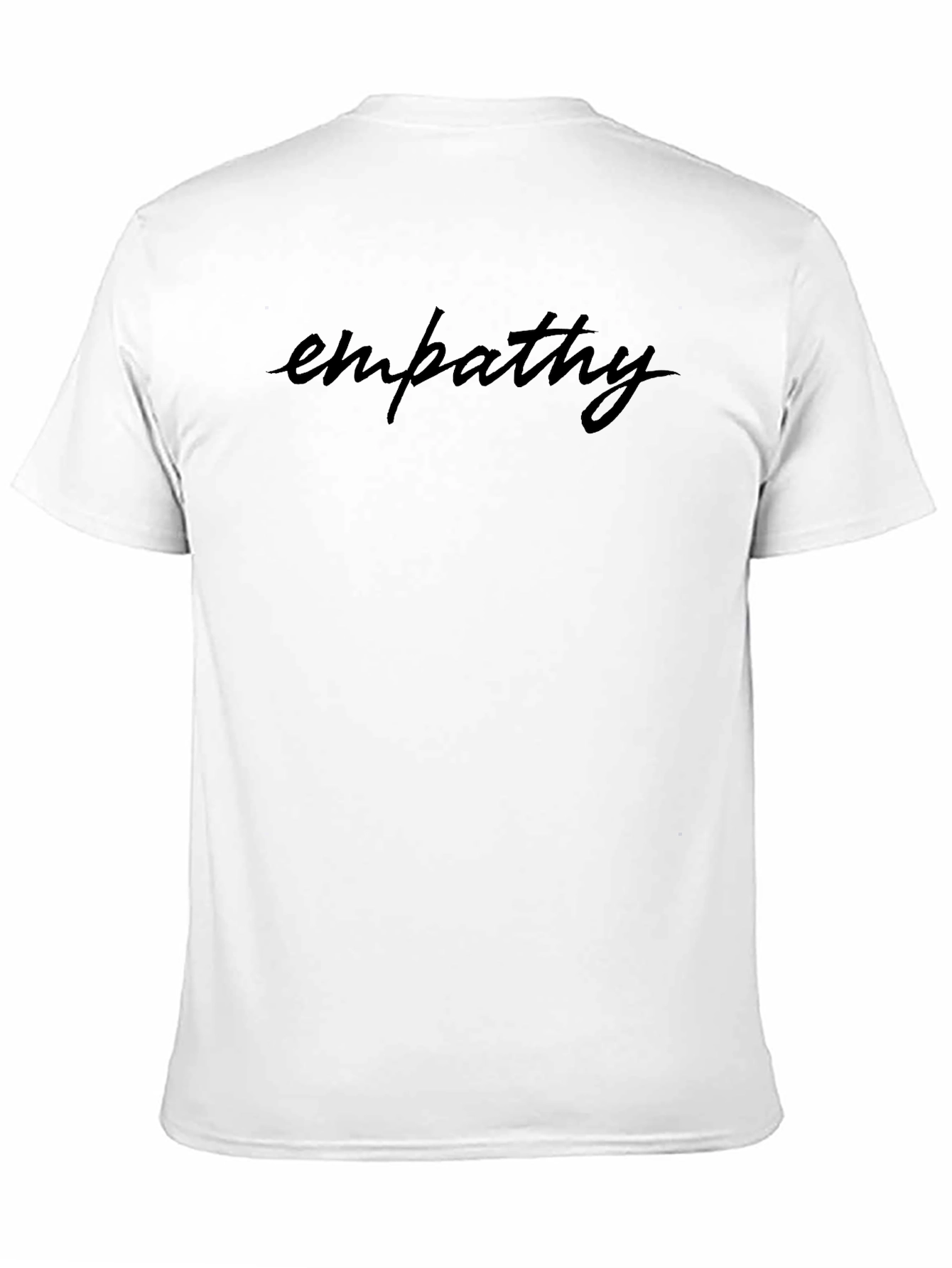 Black Empathy Script Black T-Shirt view 11