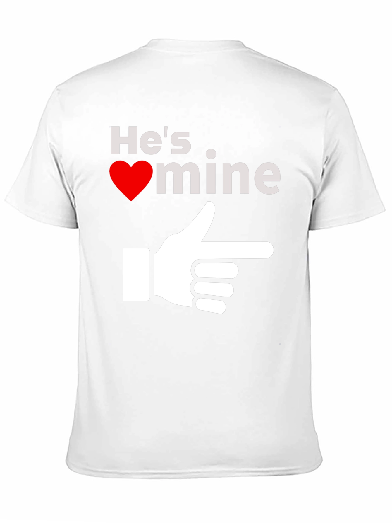 Black He's Mine T-Shirt - Novelty Graphic Tee view 11