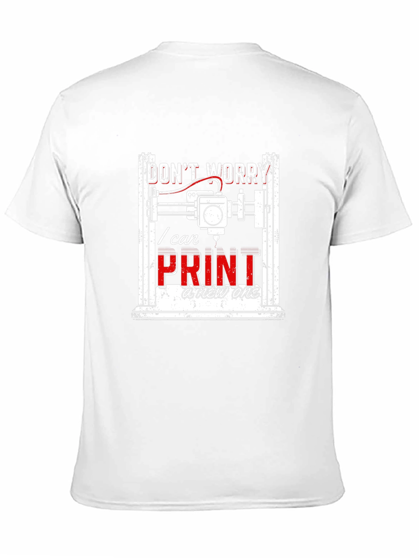 Black 3D Printer T-Shirt - Funny "I Can Print a New One" Tee view 11