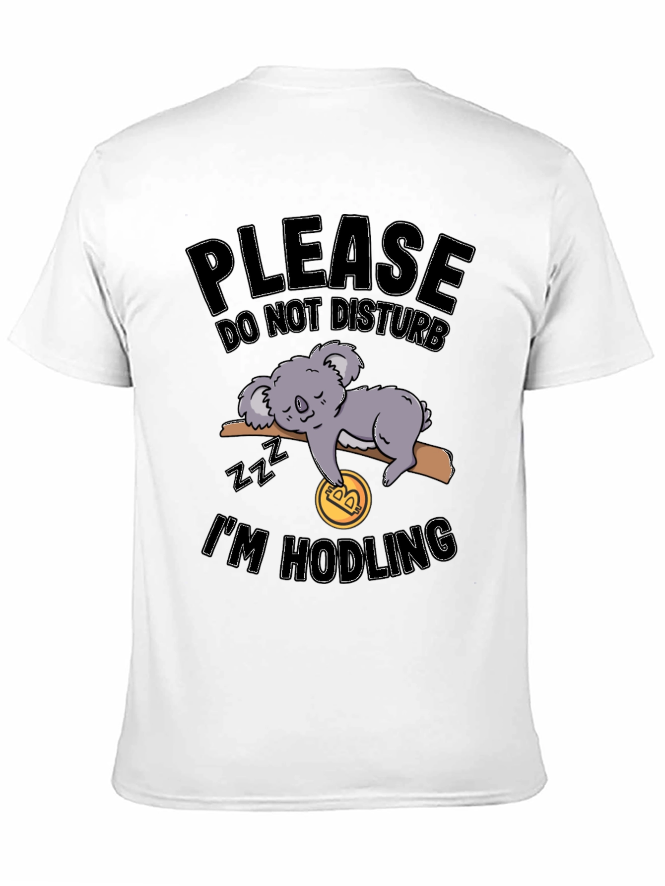 Black Funny Crypto Koala Hodler Black T-Shirt view 11
