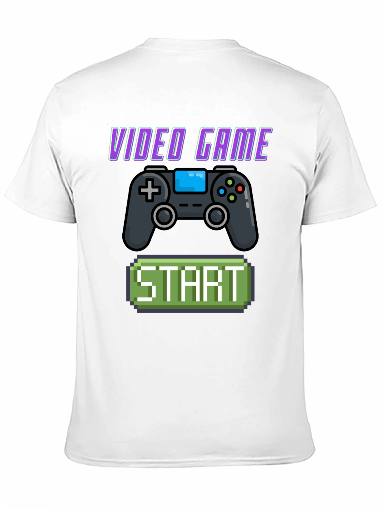 Black Video Game Start T-Shirt - Retro Gaming Style view 11