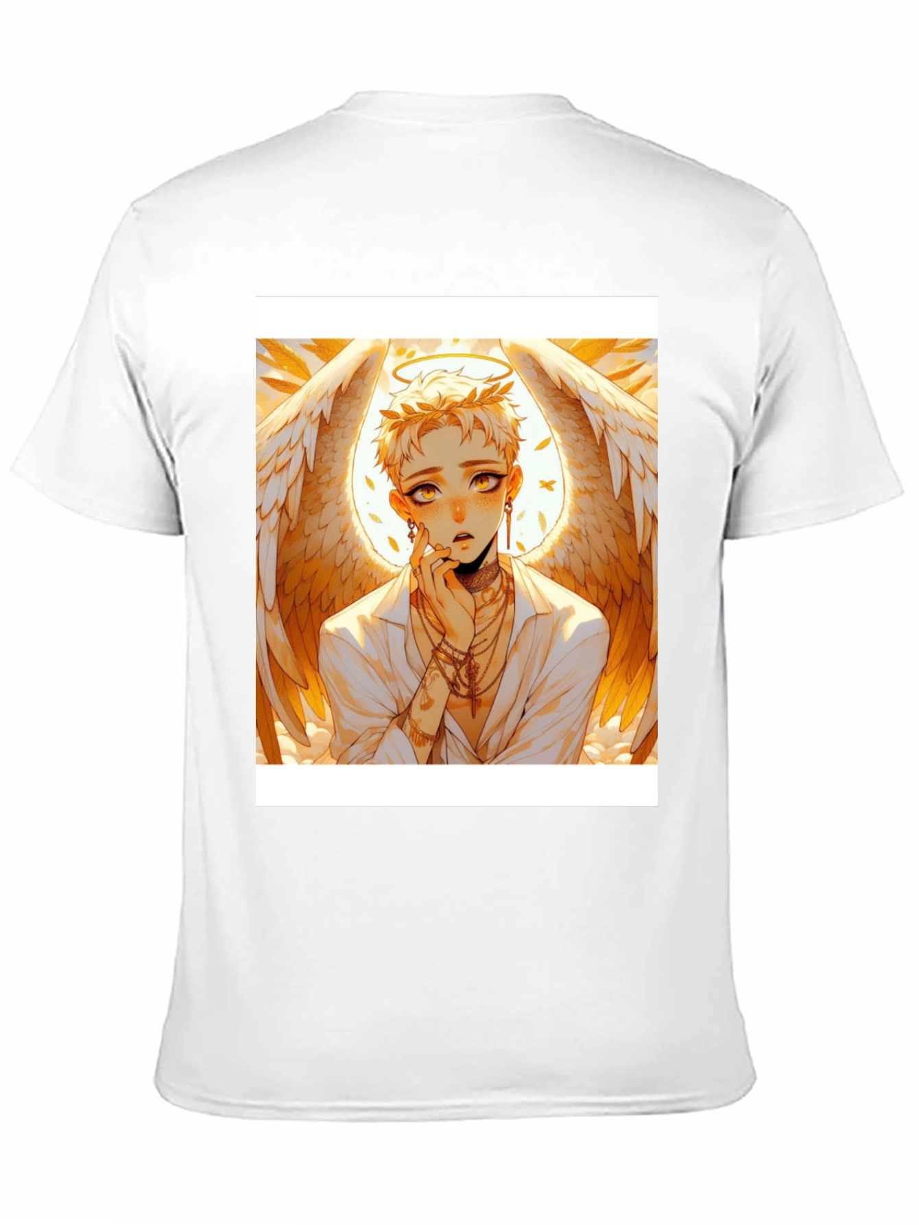Black Anime Angel T-Shirt - Unique Graphic Tee for Style view 11