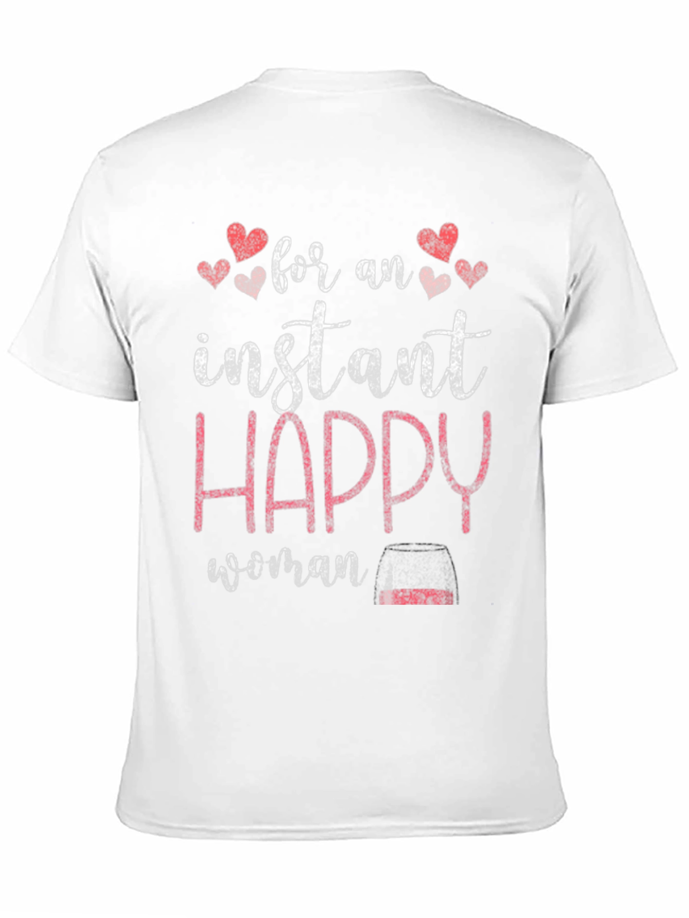 Black Instant Happy Woman T-Shirt - Novelty Graphic Tee view 11