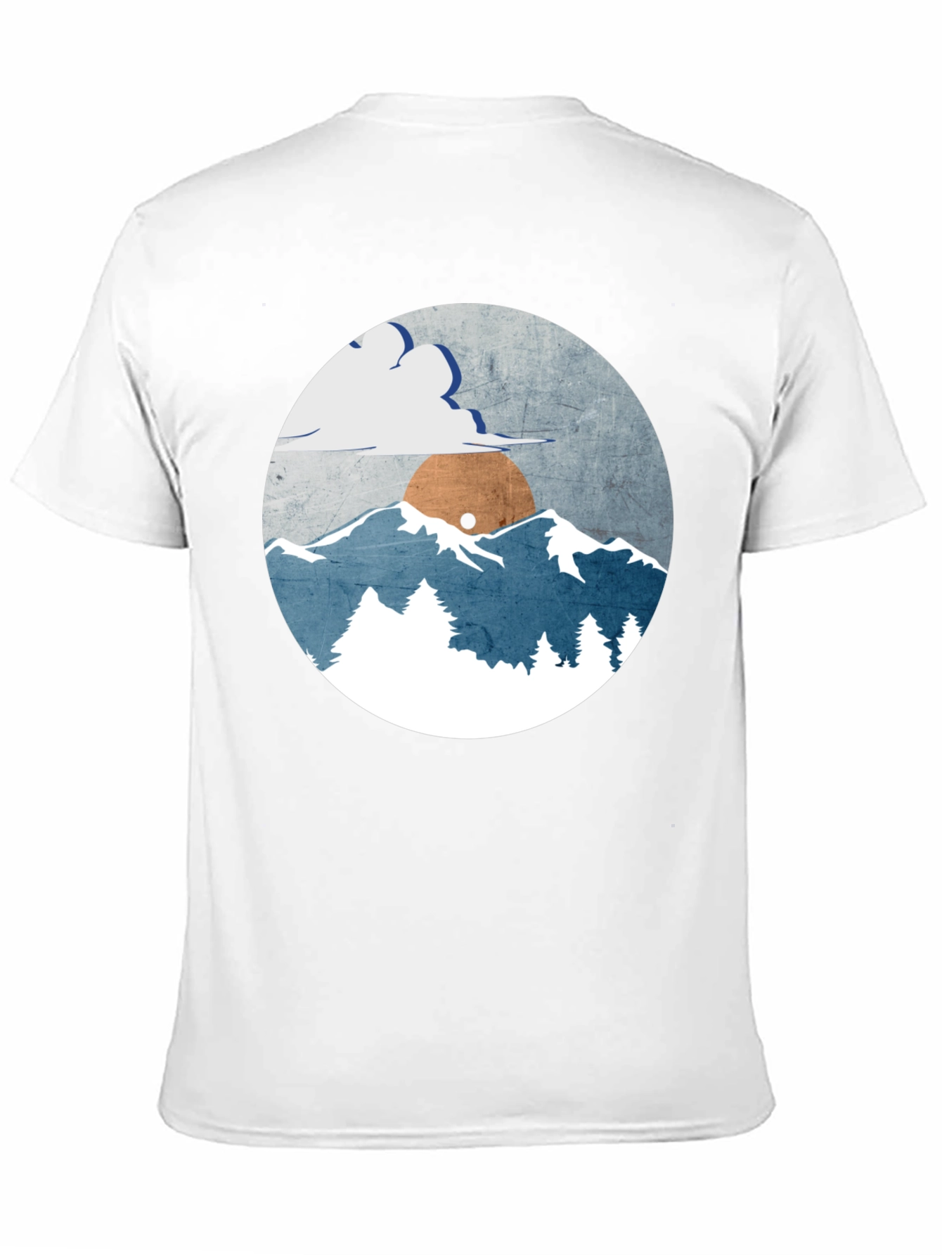 Black Mountain Sunset Graphic Tee - Soft Cotton Black T-Shirt view 11